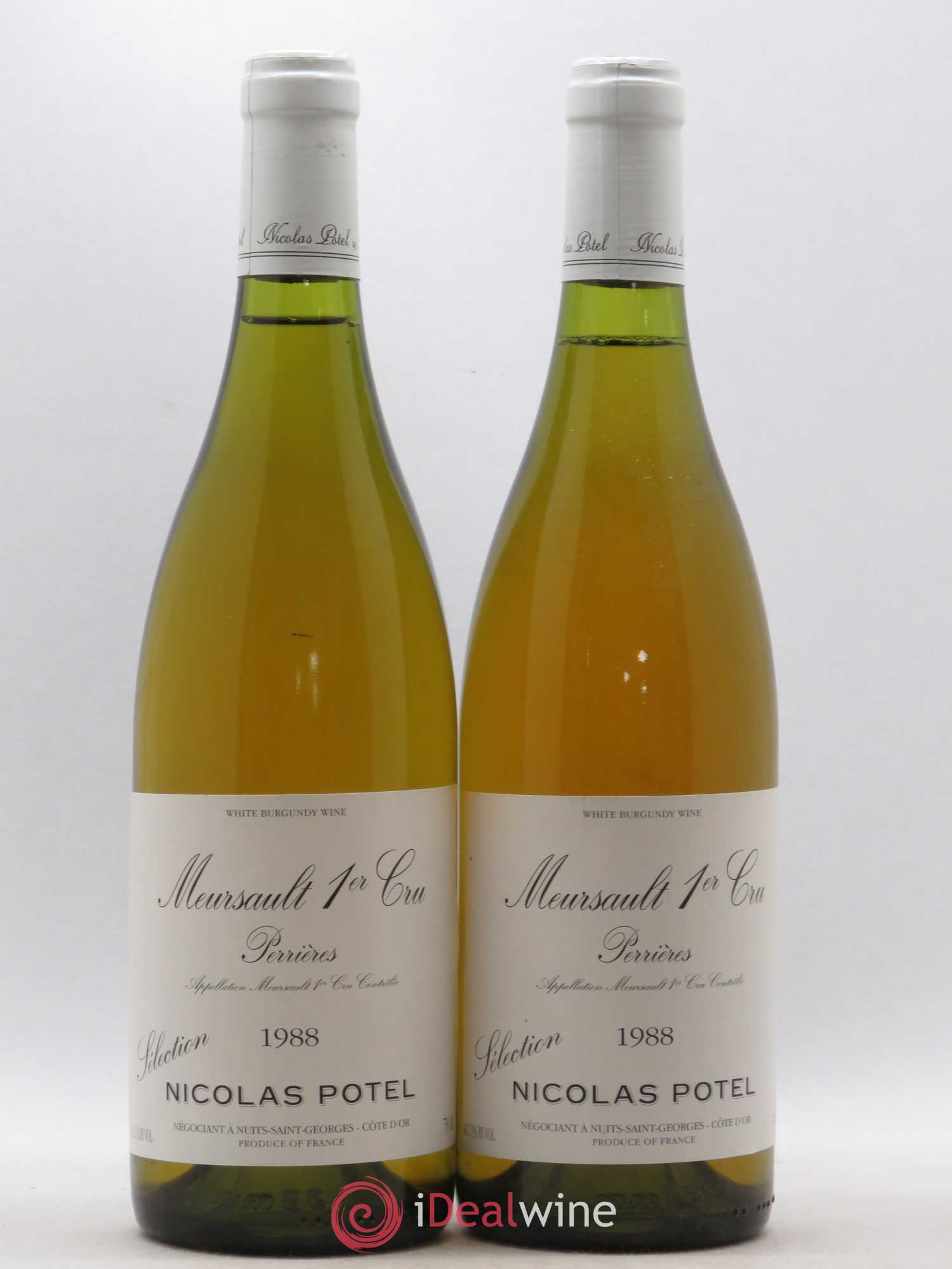 Meursault 1er Cru Perrières Nicolas Potel 1988 - Lot de 2 bouteilles - 0