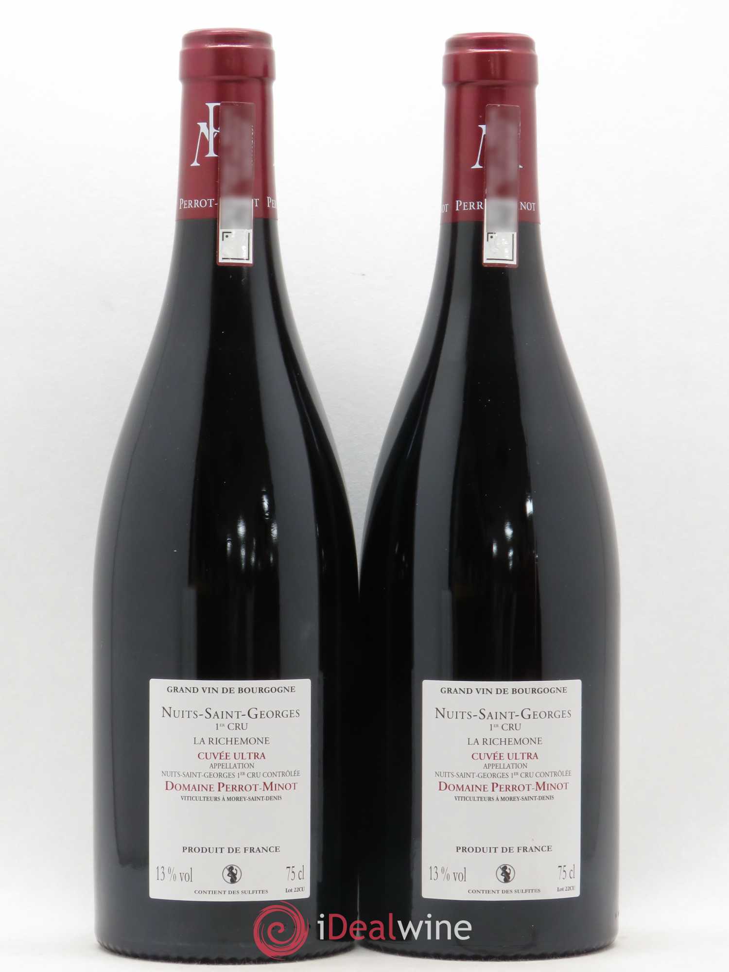 Nuits-Saint-Georges 1er Cru La Richemone Cuvée Ultra Vieilles Vignes Perrot-Minot 2016 - Lot de 2 bouteilles - 1
