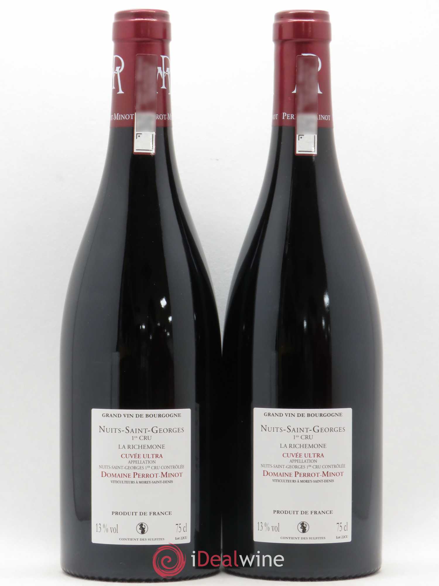 Nuits-Saint-Georges 1er Cru La Richemone Cuvée Ultra Vieilles Vignes Perrot-Minot 2016 - Lot de 2 bouteilles - 1