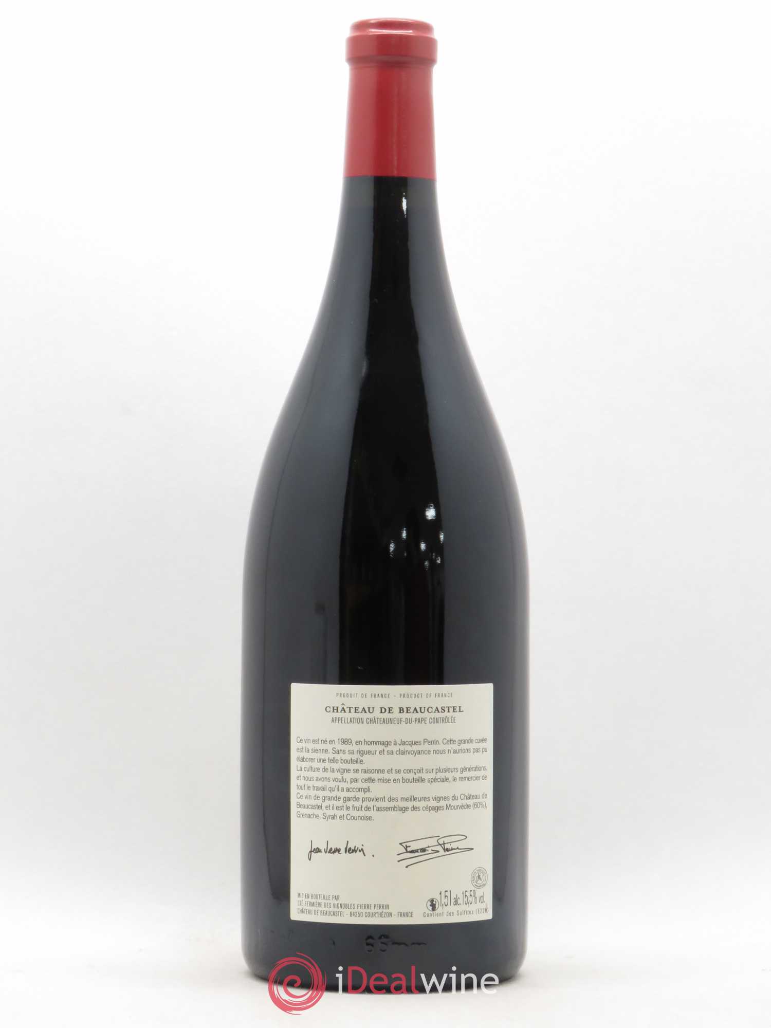 Châteauneuf-du-Pape Château de Beaucastel Hommage à Jacques Perrin Famille Perrin 2012 - Lot de 1 magnum - 1