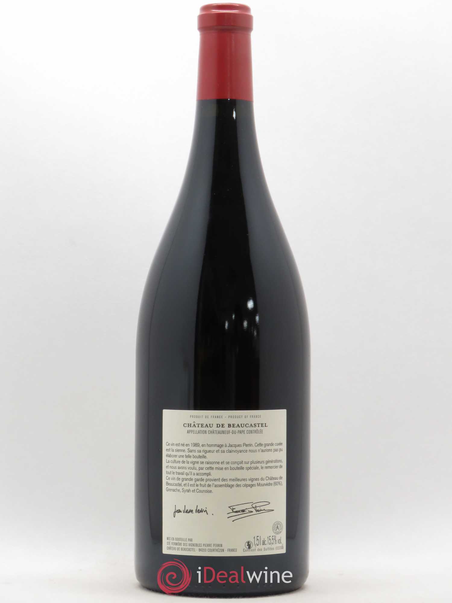 Châteauneuf-du-Pape Château de Beaucastel Hommage à Jacques Perrin Famille Perrin 2012 - Lot de 1 magnum - 1