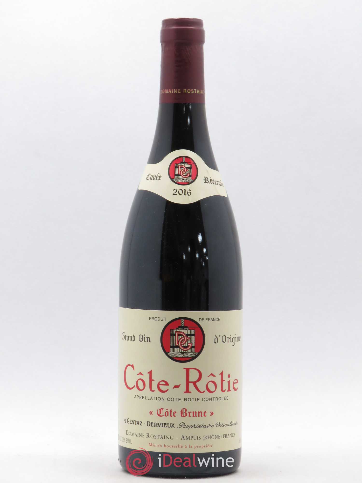 Côte-Rôtie Côte Brune René Rostaing cuvée Gentaz Dervieux 2016 - Lot de 1 bouteille - 0