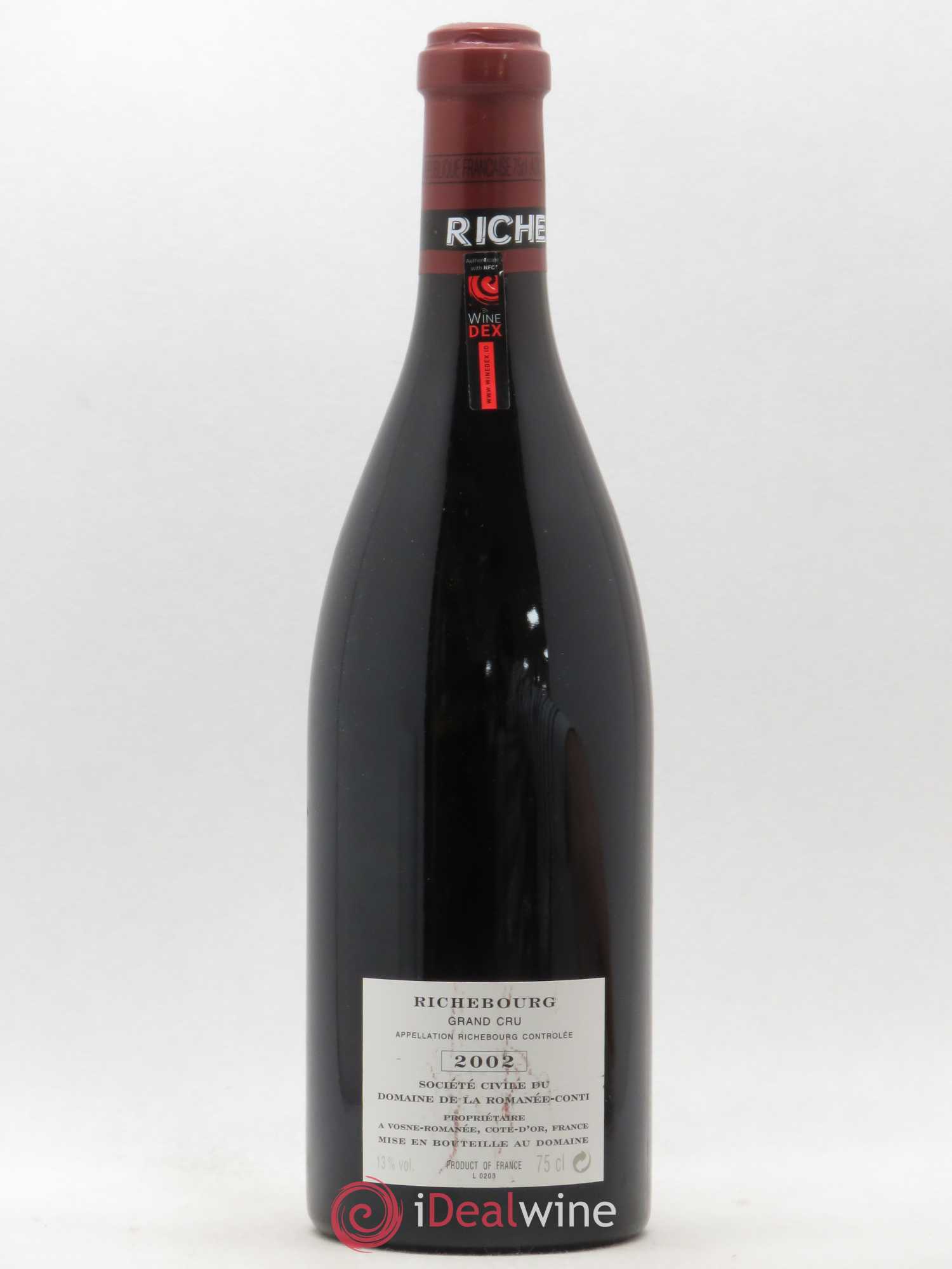 Richebourg Grand Cru Domaine de la Romanée-Conti 2002 - Lot de 1 bouteille - 1