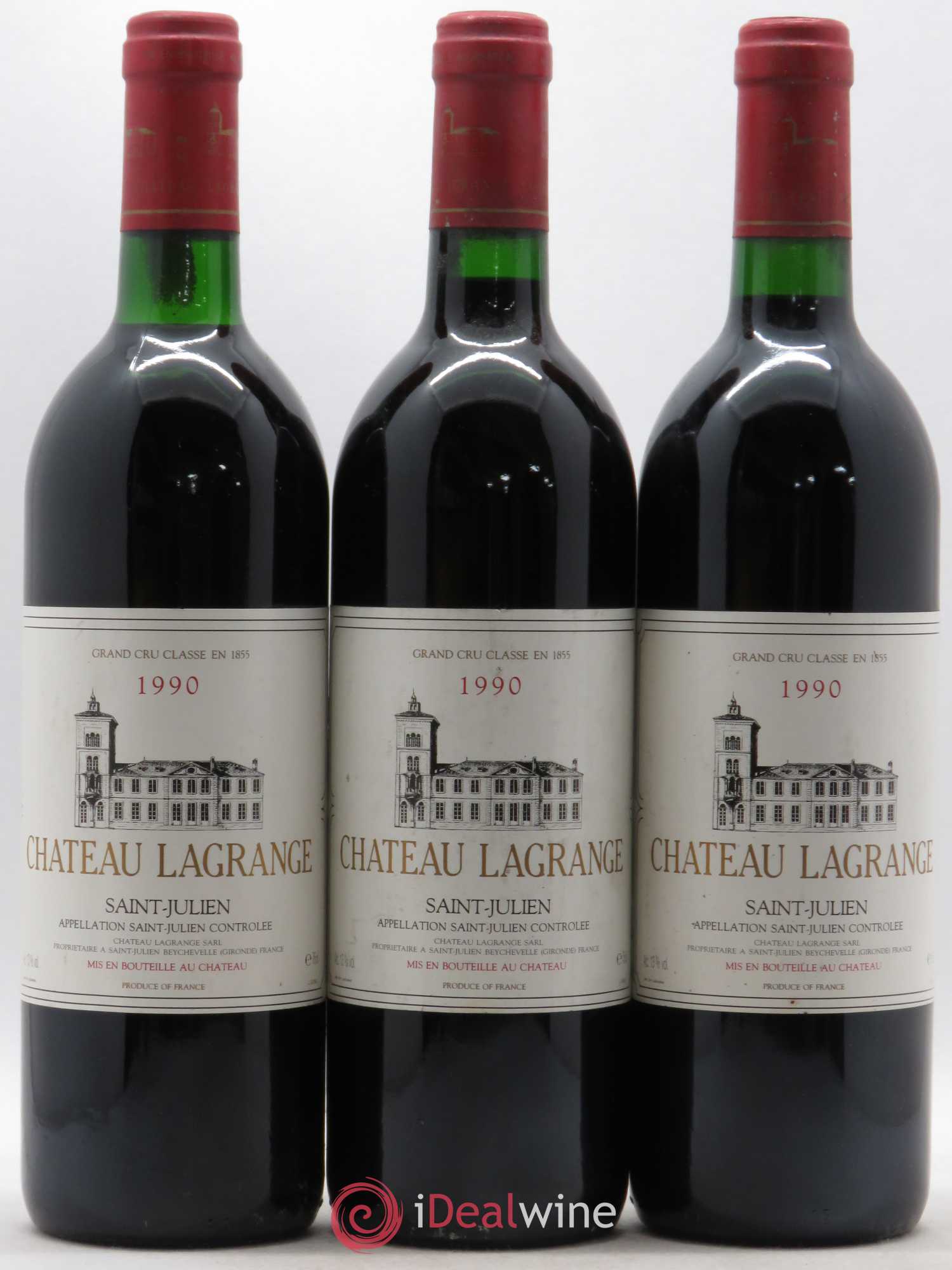 Château Lagrange 3ème Grand Cru Classé 1990 - Lot de 3 bouteilles - 0