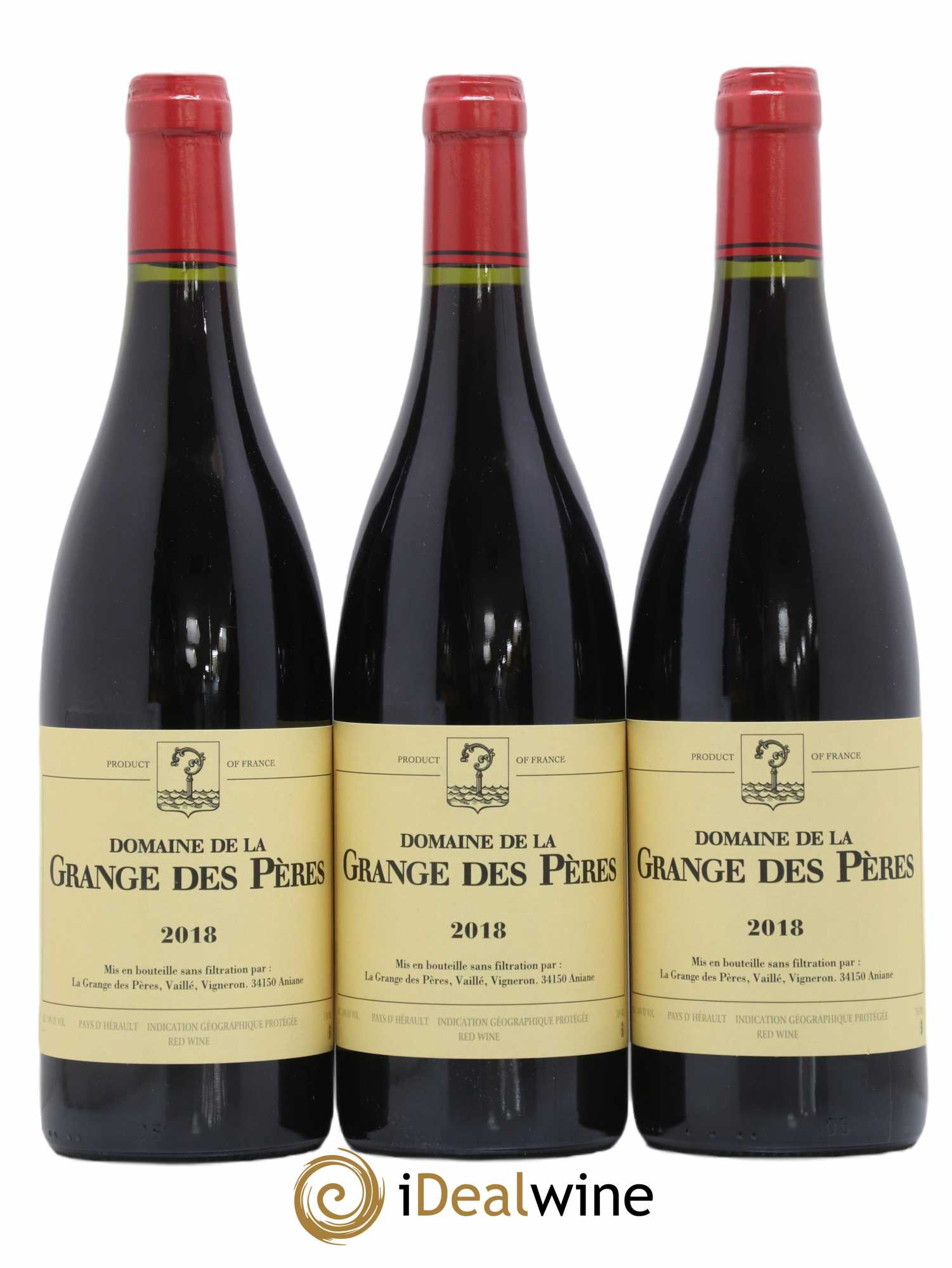 Pays d'Hérault Grange des Pères Laurent Vaillé 2018 - Lot de 3 bouteilles - 0
