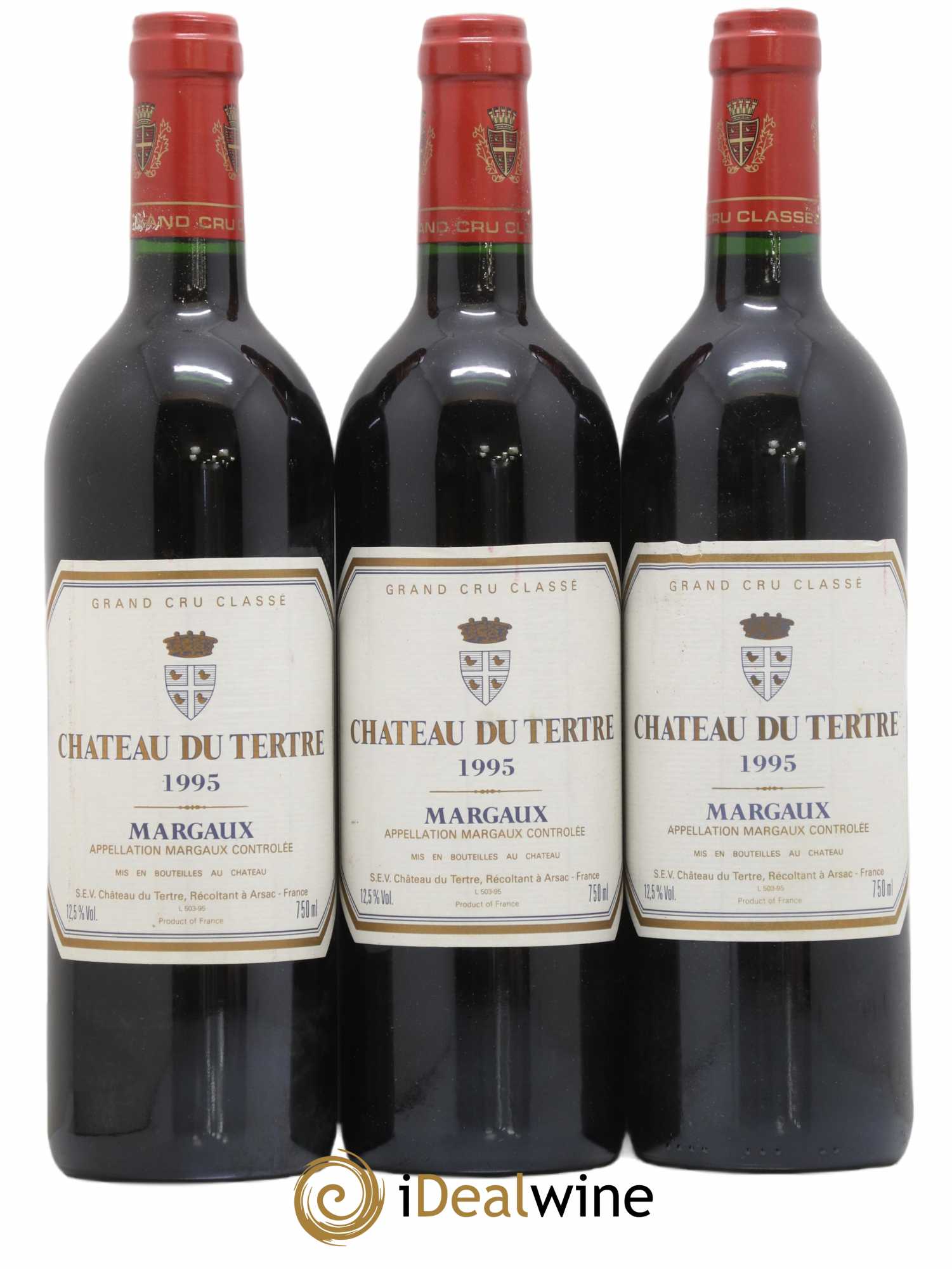 Château du Tertre 5ème Grand Cru Classé 1995 - Lot de 3 bouteilles - 0