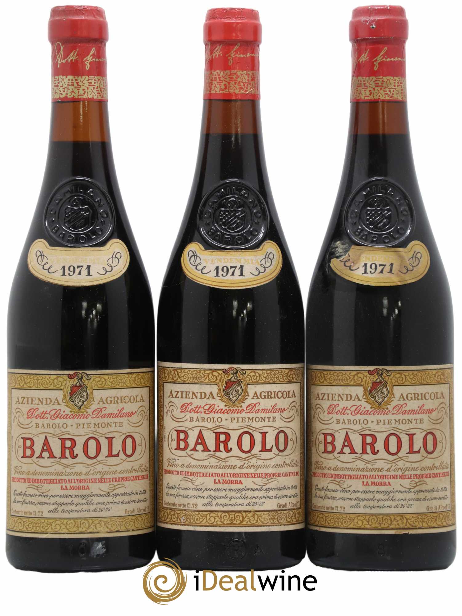 Barolo Giacomo Damilano 1971 - Posten von 3 Flaschen - 0