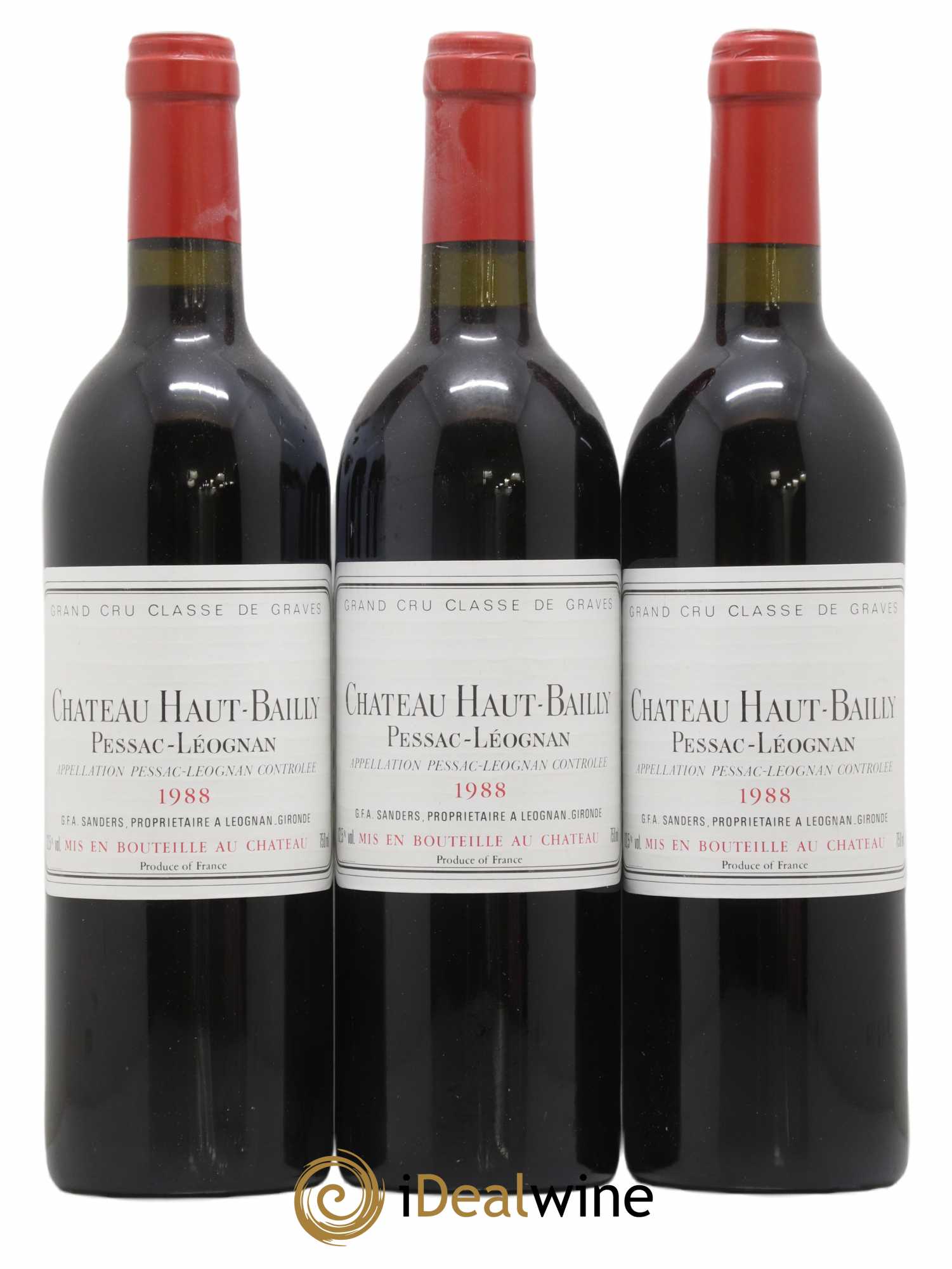 Château Haut-Bailly Cru Classé de Graves 1988 - Lot de 12 bouteilles - 1