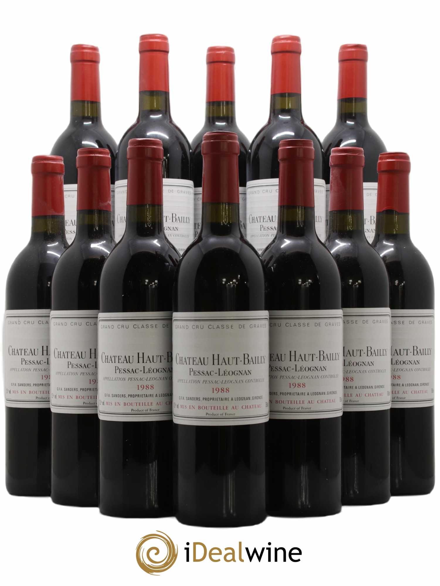 Château Haut-Bailly Cru Classé de Graves 1988 - Lot de 12 bouteilles - 0