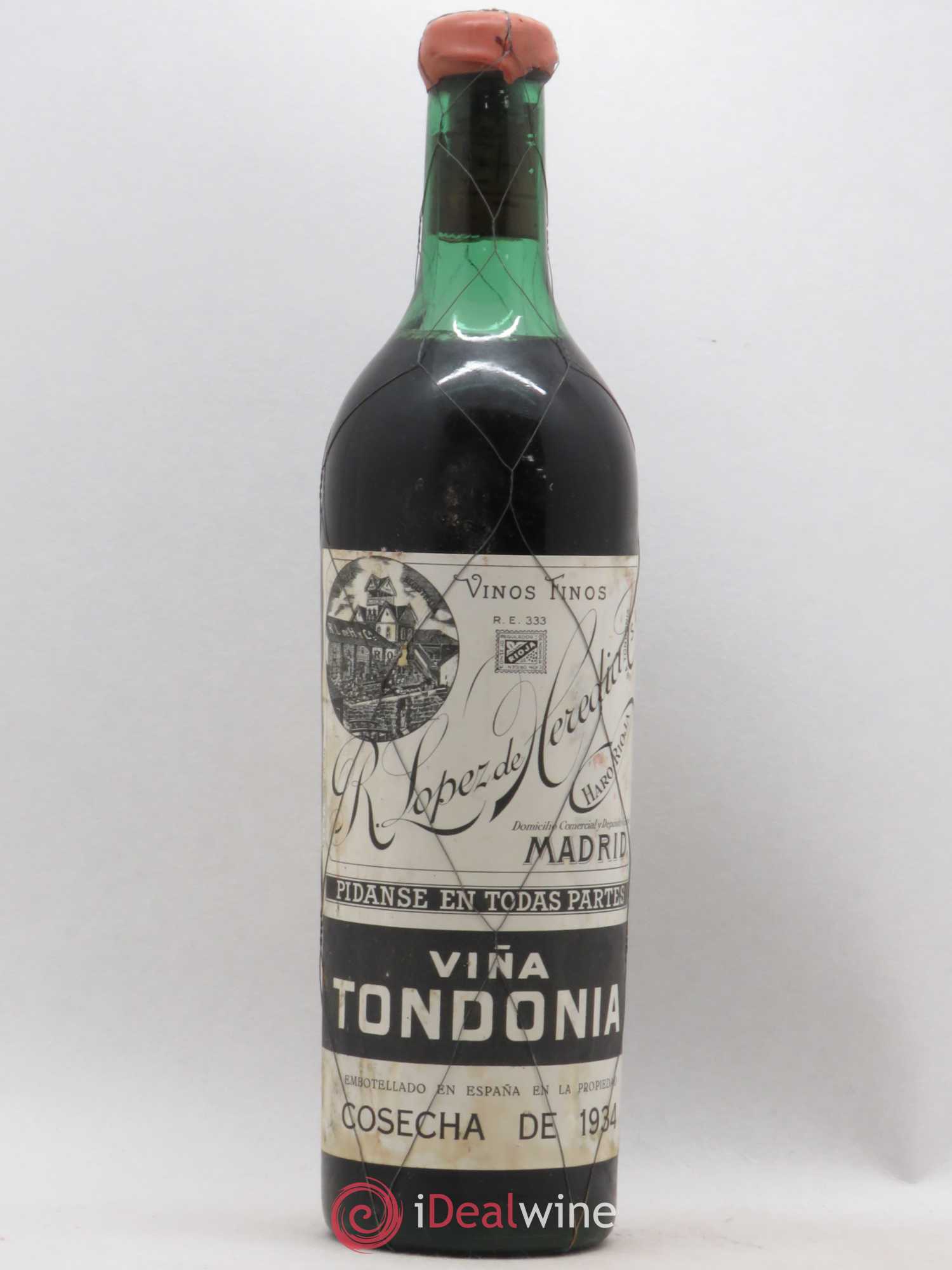 Rioja DOCA Reserva Vina Tondonia R. Lopez de Heredia 1934 - Posten von 1 Flasche - 0