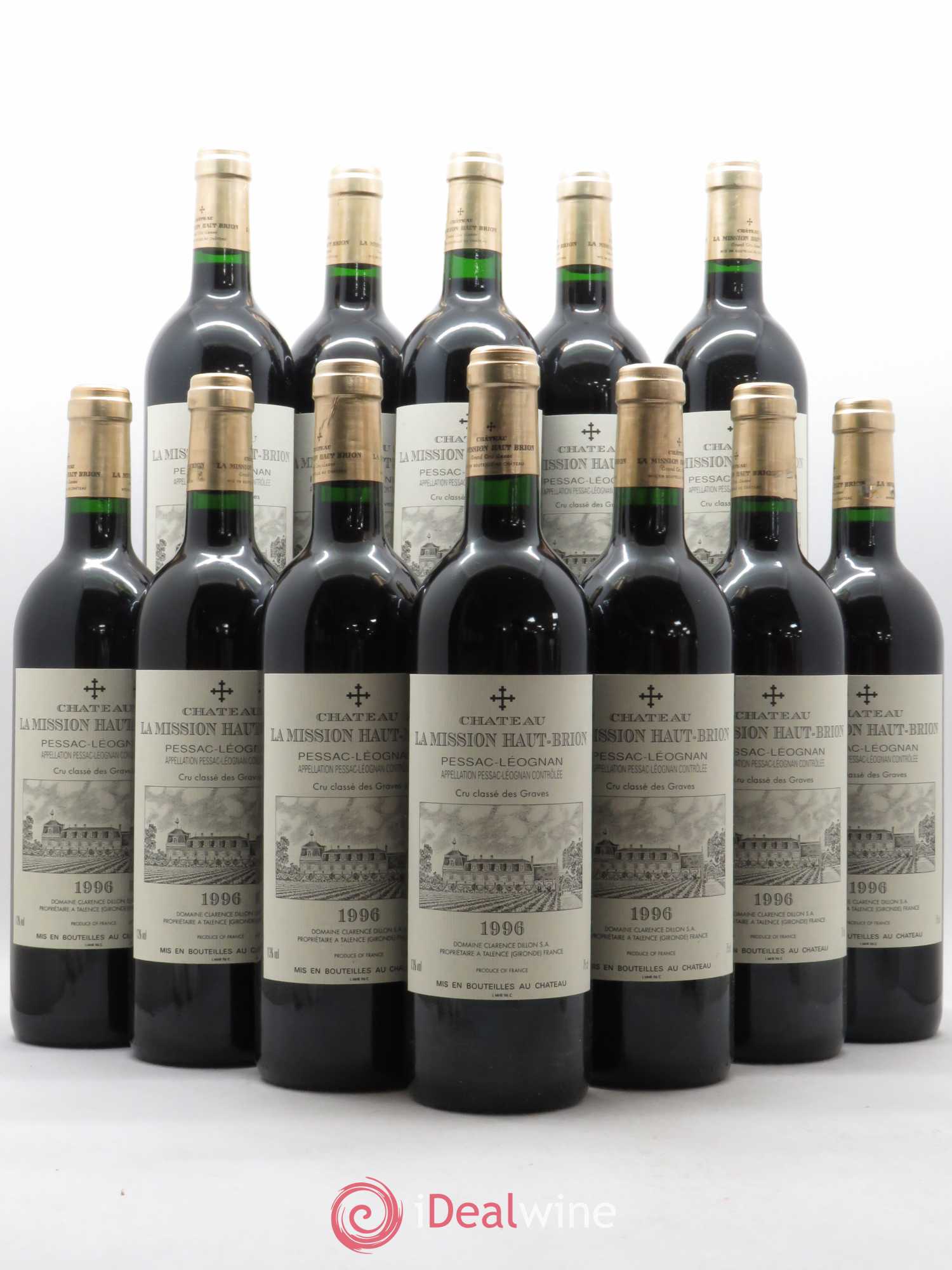 Château la Mission Haut-Brion Cru Classé de Graves 1996 - Lot de 12 bouteilles - 0