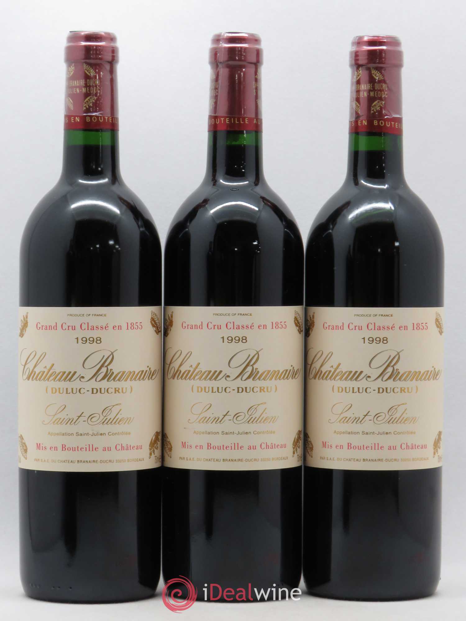 Château Branaire Ducru 4ème Grand Cru Classé 1998 - Lot de 12 bouteilles - 1