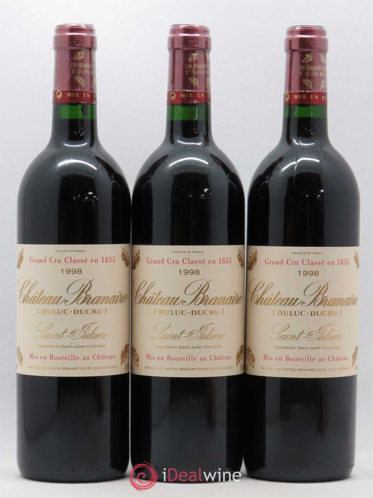 Château Branaire Ducru 4ème Grand Cru Classé 1998 - Lot de 12 bouteilles - 2