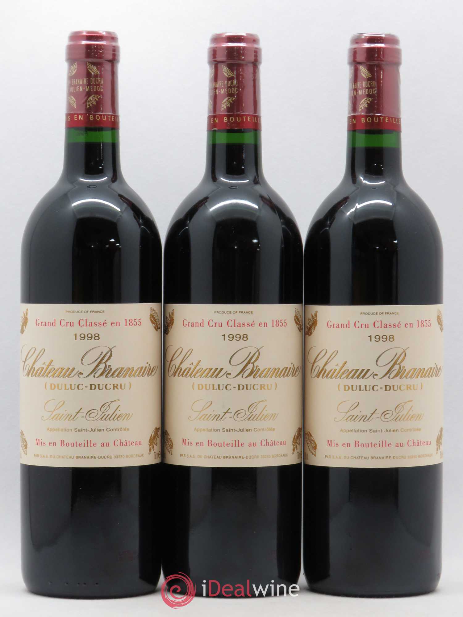 Château Branaire Ducru 4ème Grand Cru Classé 1998 - Lot de 12 bouteilles - 3