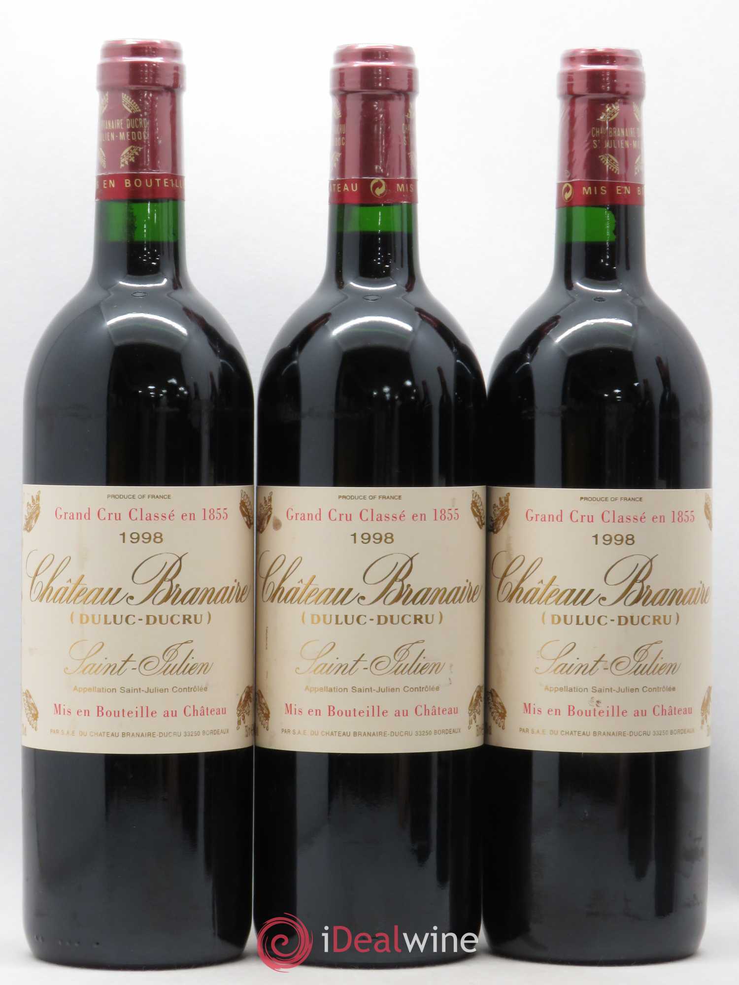 Château Branaire Ducru 4ème Grand Cru Classé 1998 - Lot de 12 bouteilles - 2