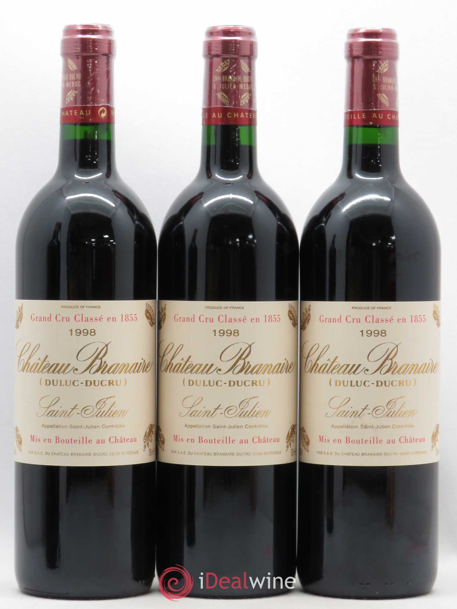 Château Branaire Ducru 4ème Grand Cru Classé 1998 - Lot de 12 bouteilles - 3