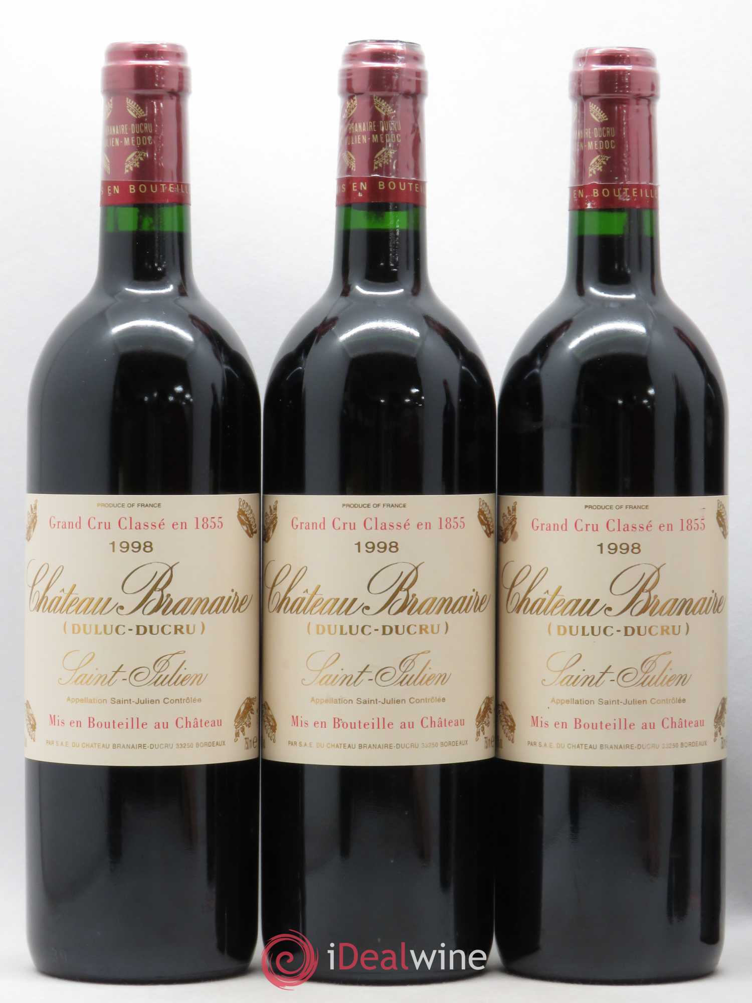 Château Branaire Ducru 4ème Grand Cru Classé 1998 - Lot de 12 bouteilles - 4