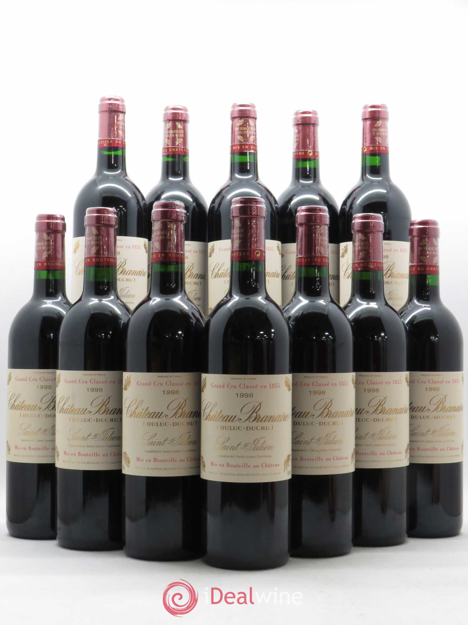 Château Branaire Ducru 4ème Grand Cru Classé 1998 - Lot de 12 bouteilles - 0