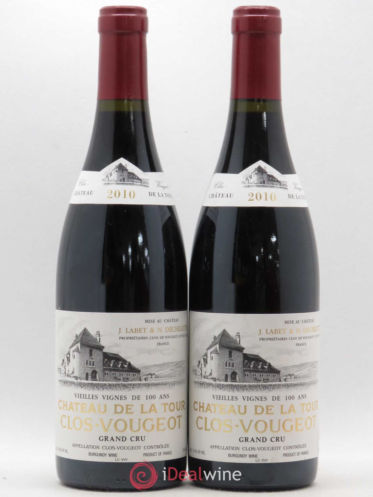 Clos de Vougeot Grand Cru Vieilles Vignes Château de La Tour 2010 - Lot de 2 bouteilles - 0