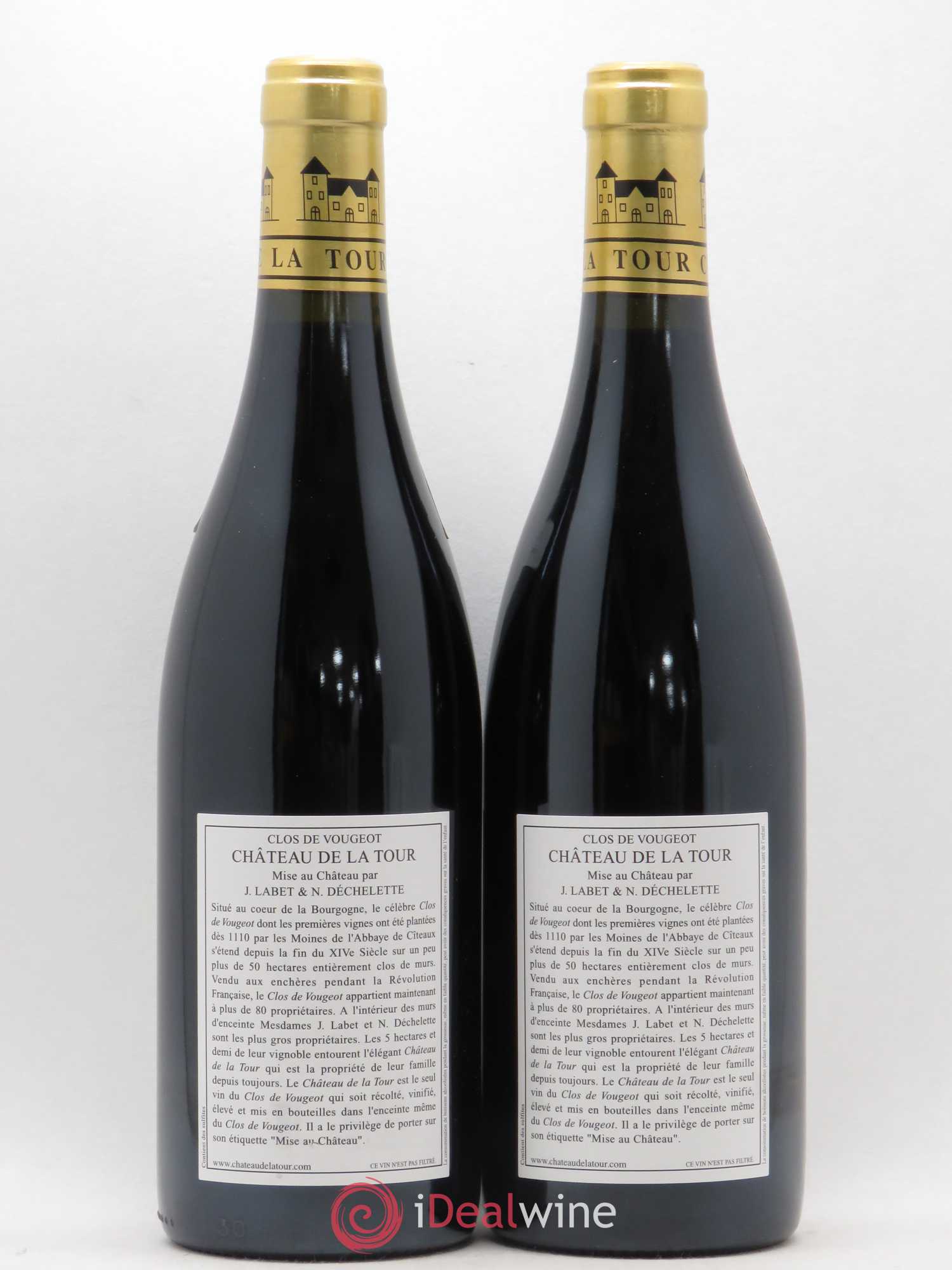 Clos de Vougeot Grand Cru Vieilles Vignes Château de La Tour 2012 - Lot de 2 bouteilles - 1