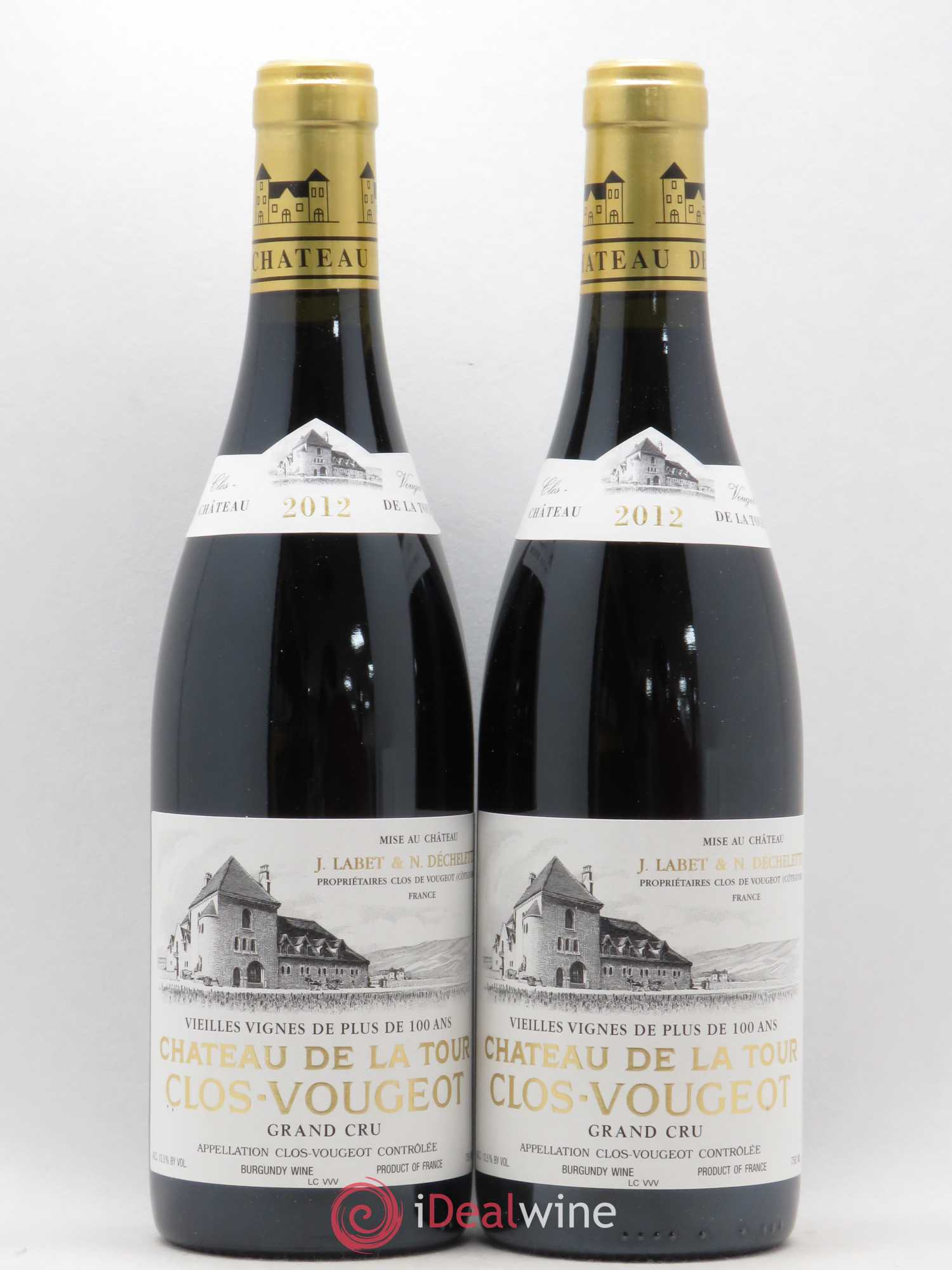 Clos de Vougeot Grand Cru Vieilles Vignes Château de La Tour 2012 - Lot de 2 bouteilles - 0