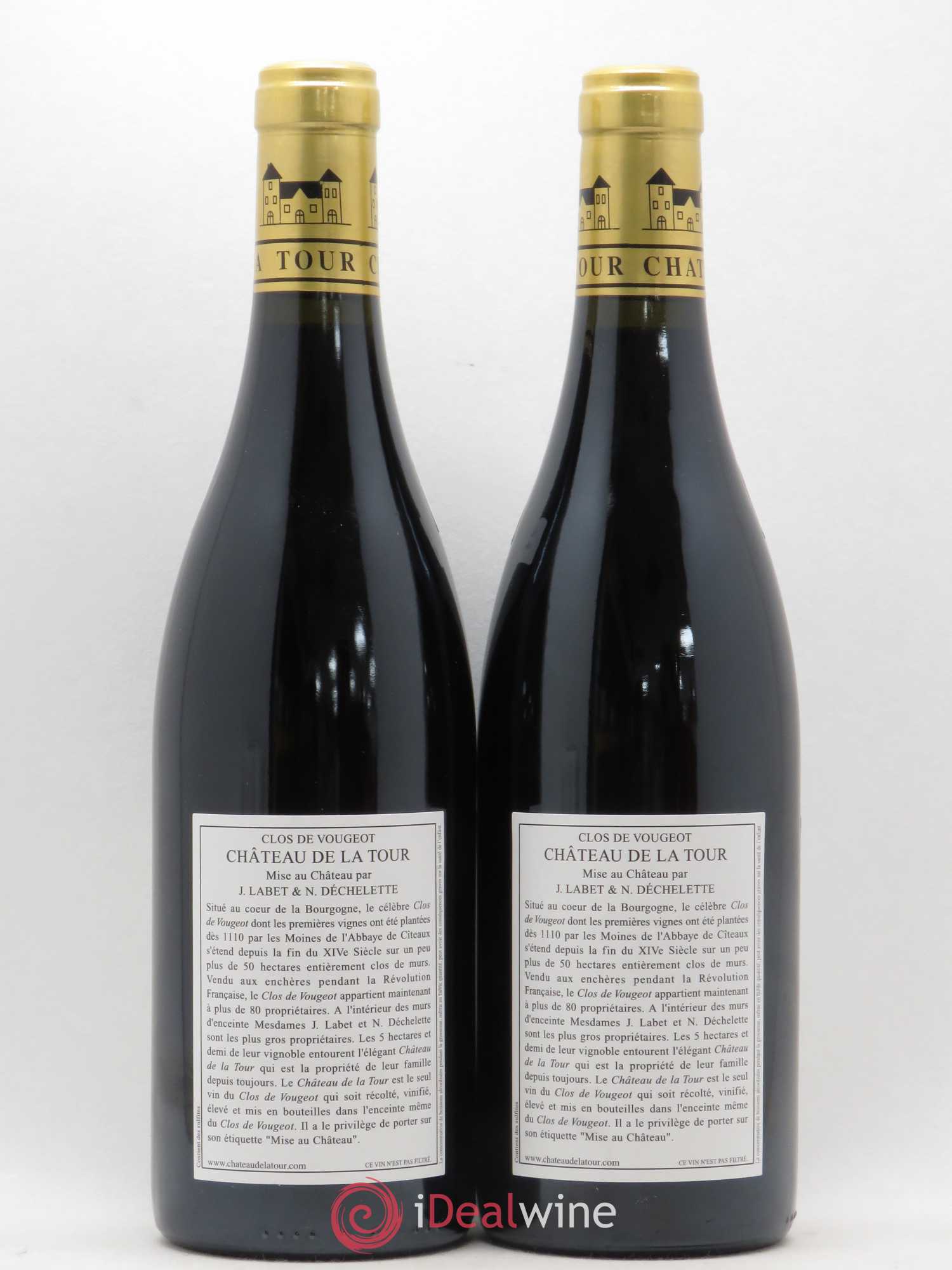 Clos de Vougeot Grand Cru Vieilles Vignes Château de La Tour 2012 - Lot de 2 bouteilles - 1