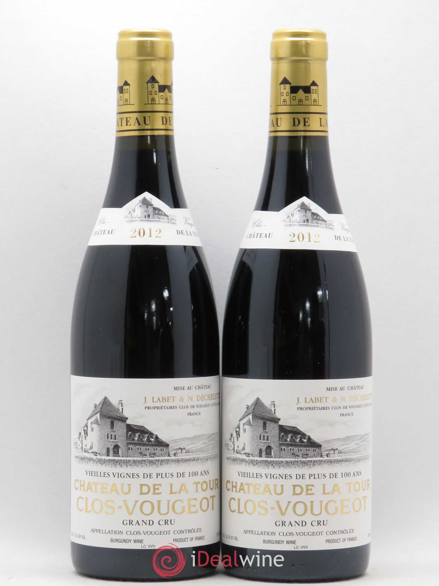 Clos de Vougeot Grand Cru Vieilles Vignes Château de La Tour 2012 - Lot de 2 bouteilles - 0