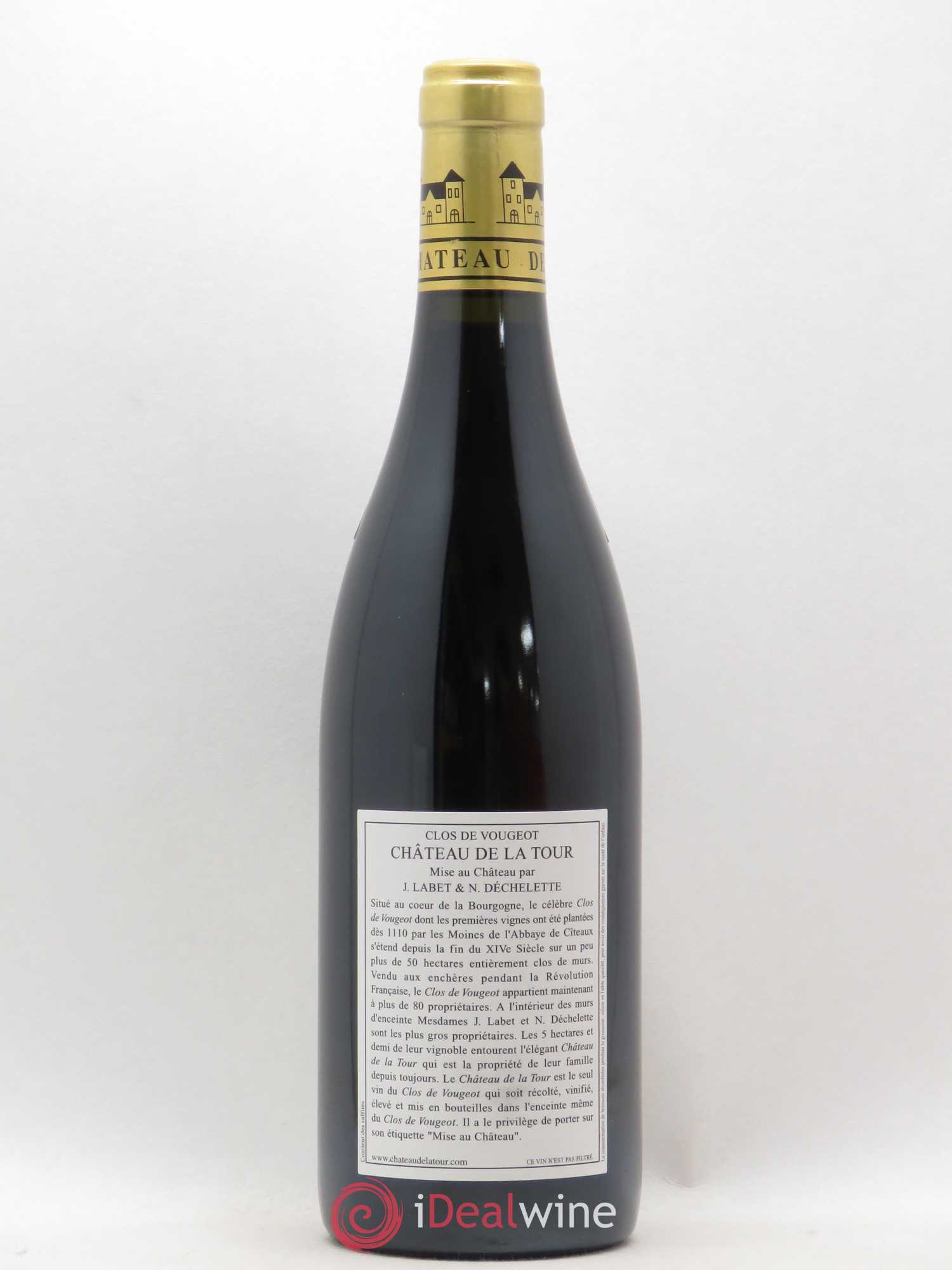 Clos de Vougeot Grand Cru Vieilles Vignes Château de La Tour 2012 - Lot de 1 bouteille - 1