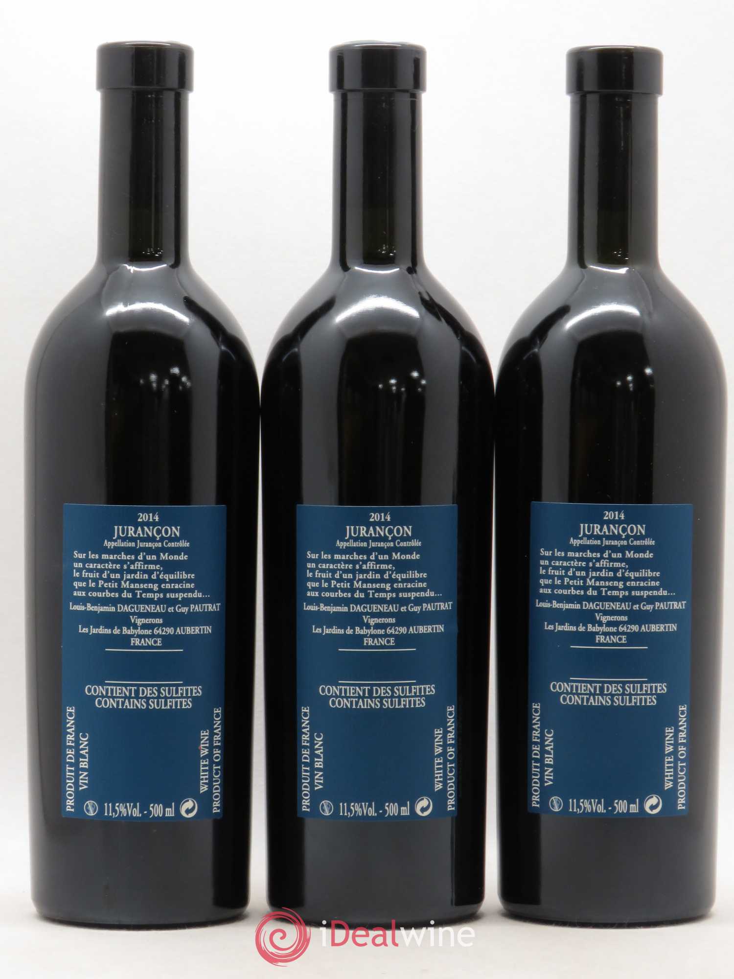Vin de France (anciennement Jurançon) Jardins de Babylone Didier Dagueneau 2014 - Lot de 6 bouteilles - 4