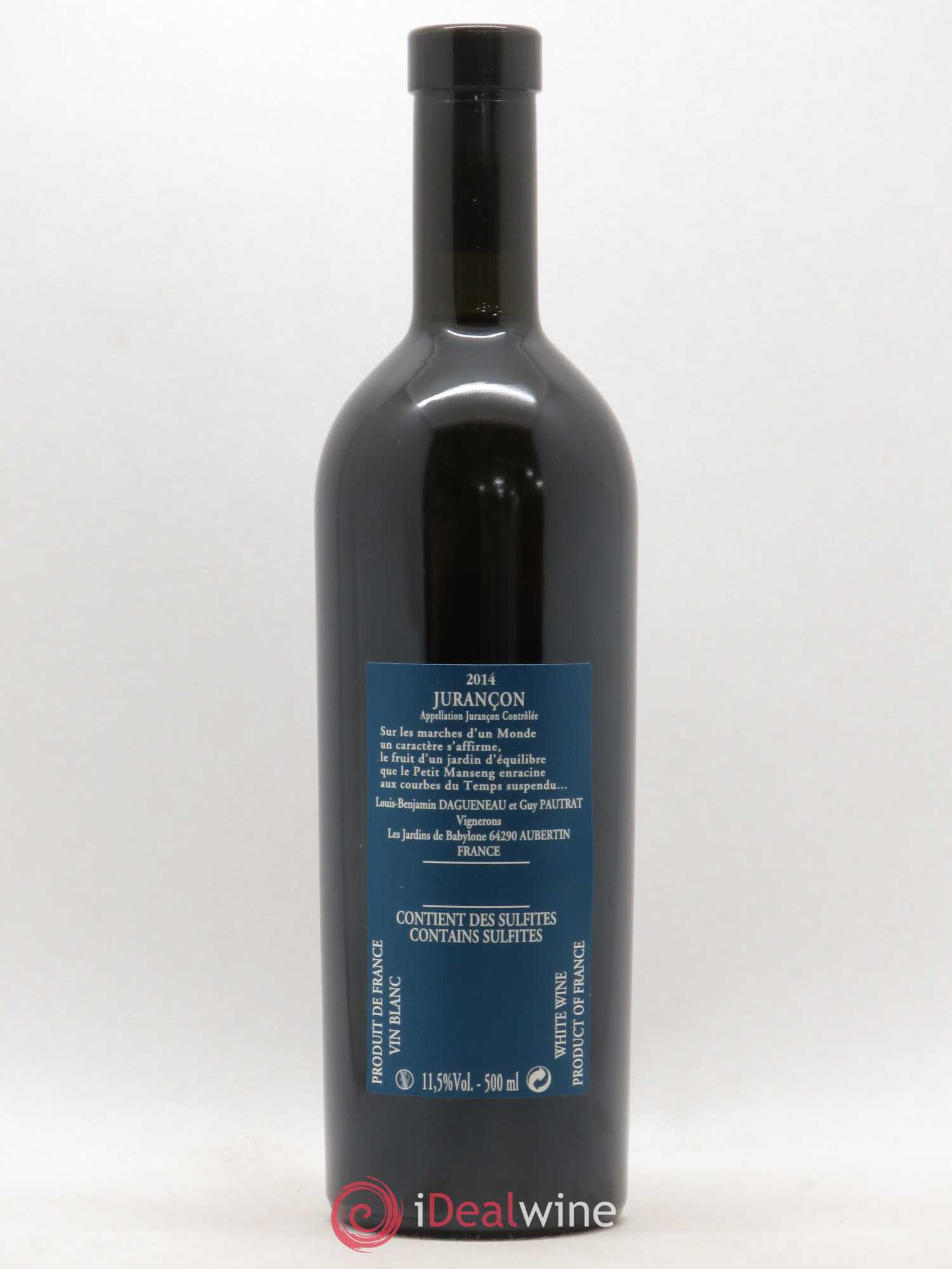 Vin de France (anciennement Jurançon) Jardins de Babylone Didier Dagueneau 2014 - Lotto di 1 bottiglia - 1