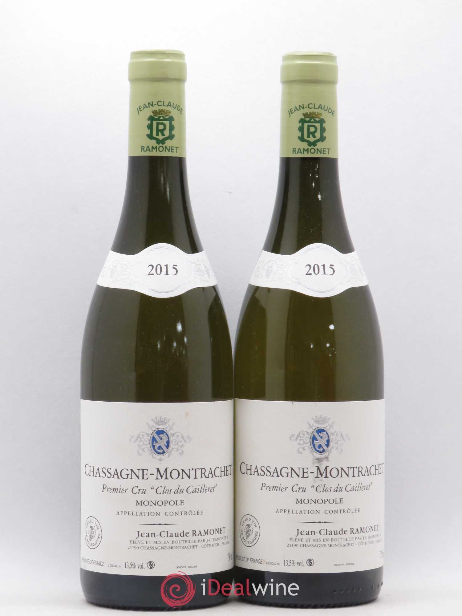 Chassagne-Montrachet 1er Cru Clos du Cailleret Ramonet (Domaine) 2015 - Posten von 2 Flaschen - 0