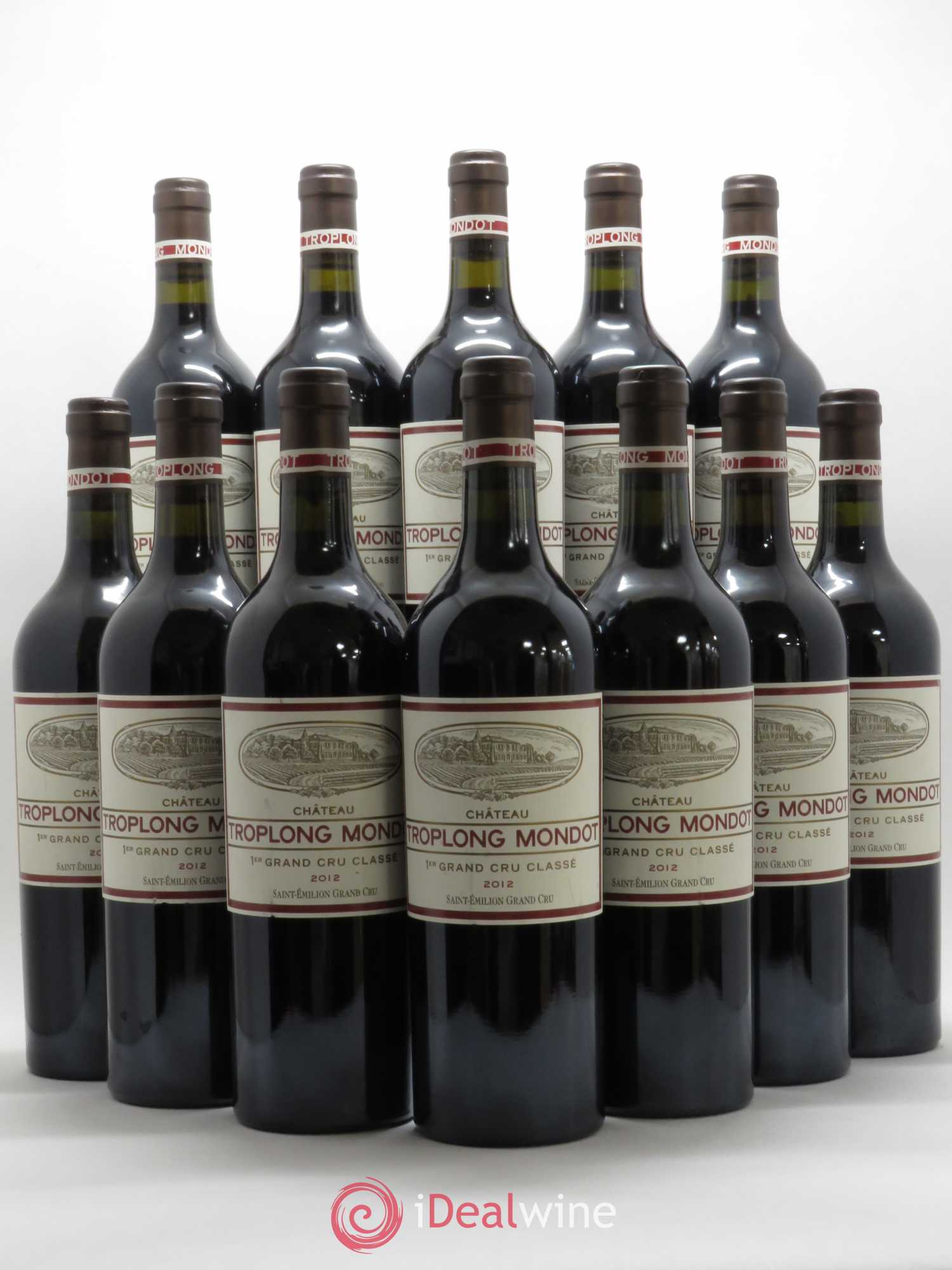 Château Troplong Mondot 1er Grand Cru Classé B 2012 - Lot de 12 bouteilles - 0