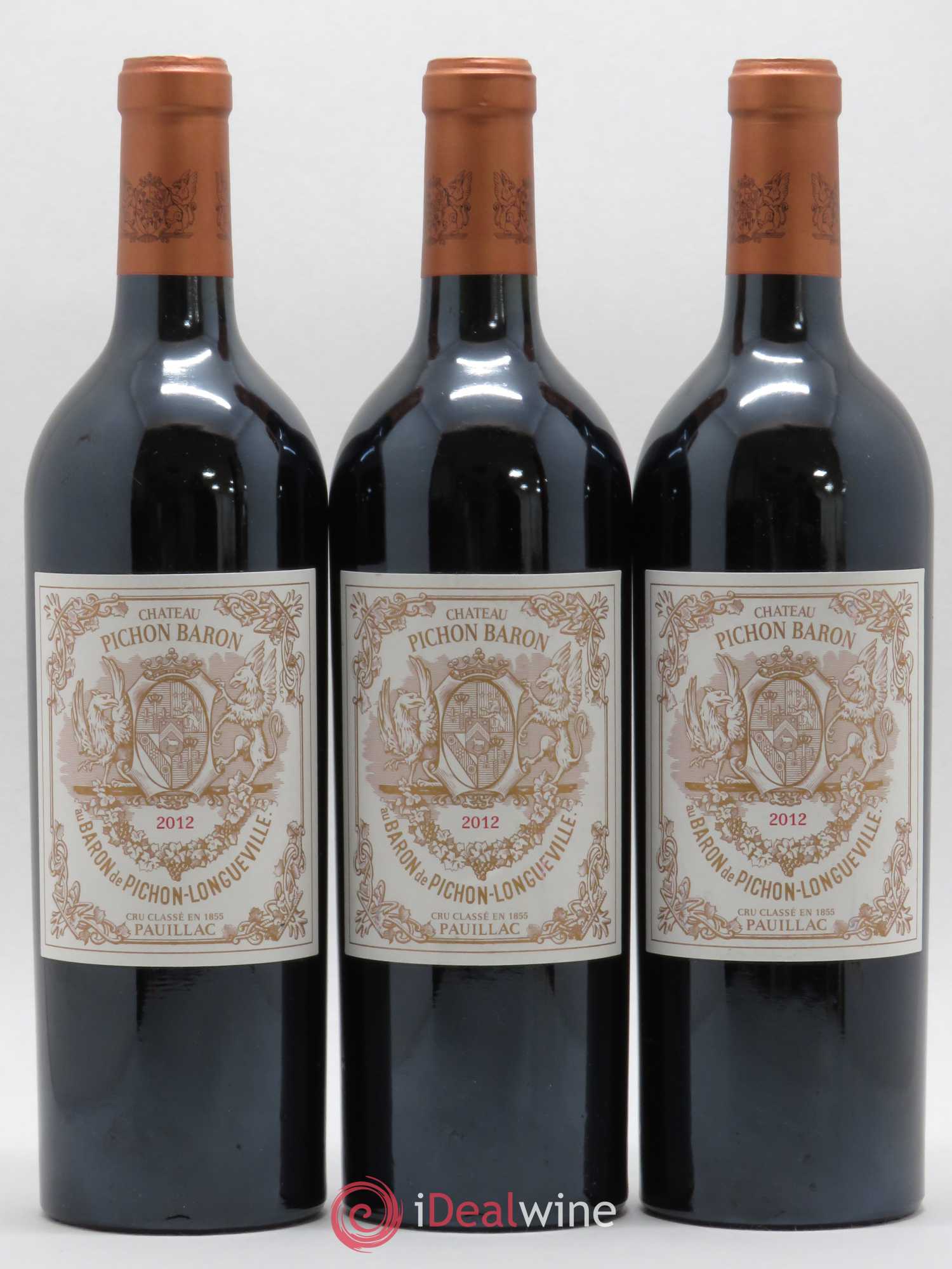 Pichon Longueville Baron 2ème Grand Cru Classé 2012 - Lot de 3 bouteilles - 0