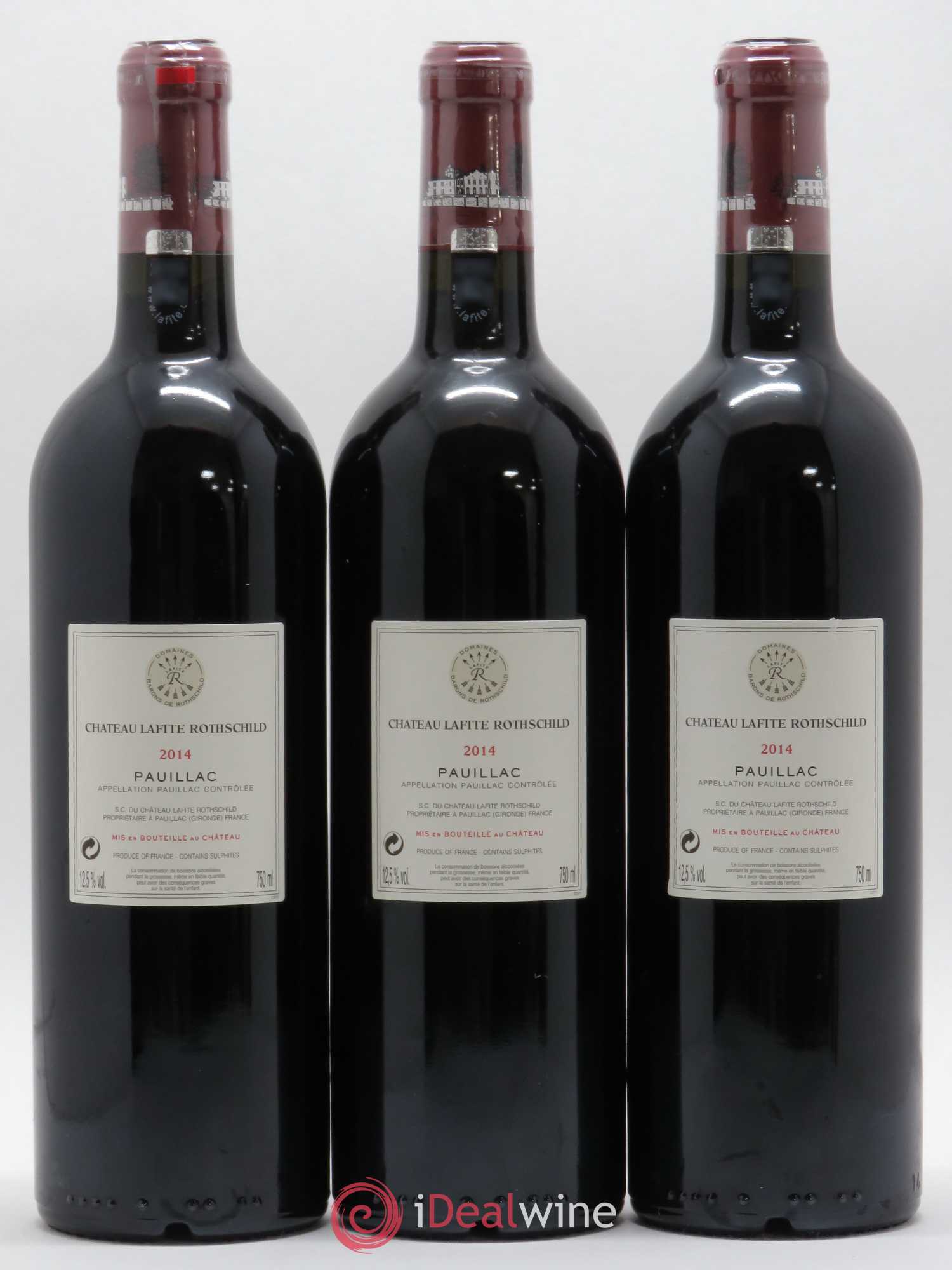 Château Lafite Rothschild 1er Grand Cru Classé 2014 - Lot de 3 bouteilles - 1