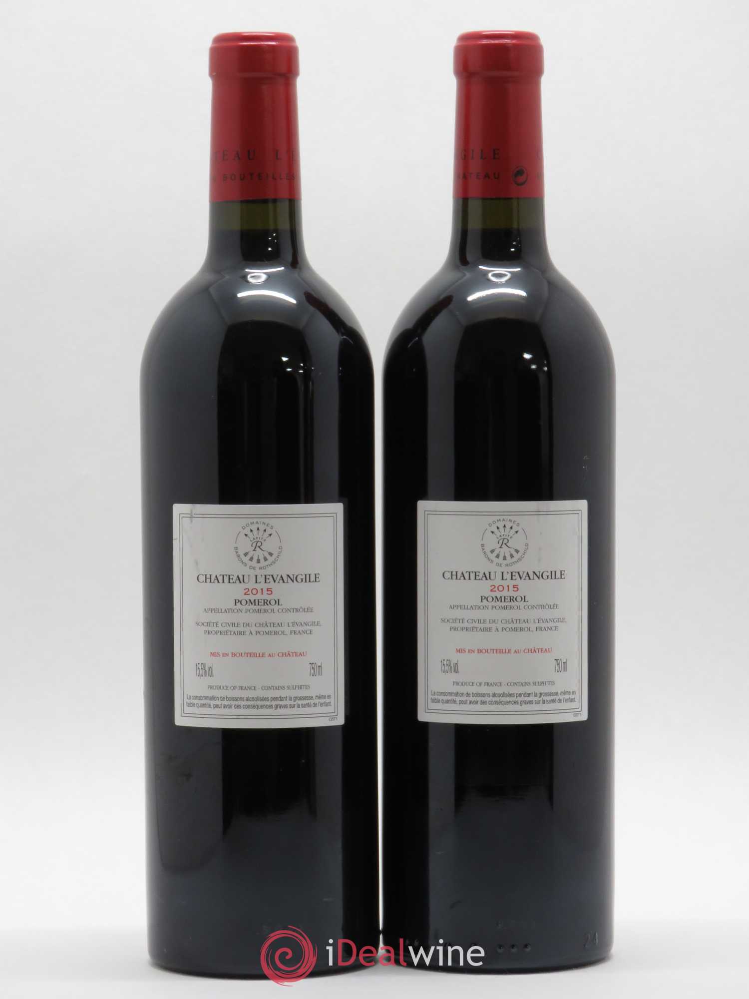 Château l' Évangile 2015 - Lot de 2 bouteilles - 1