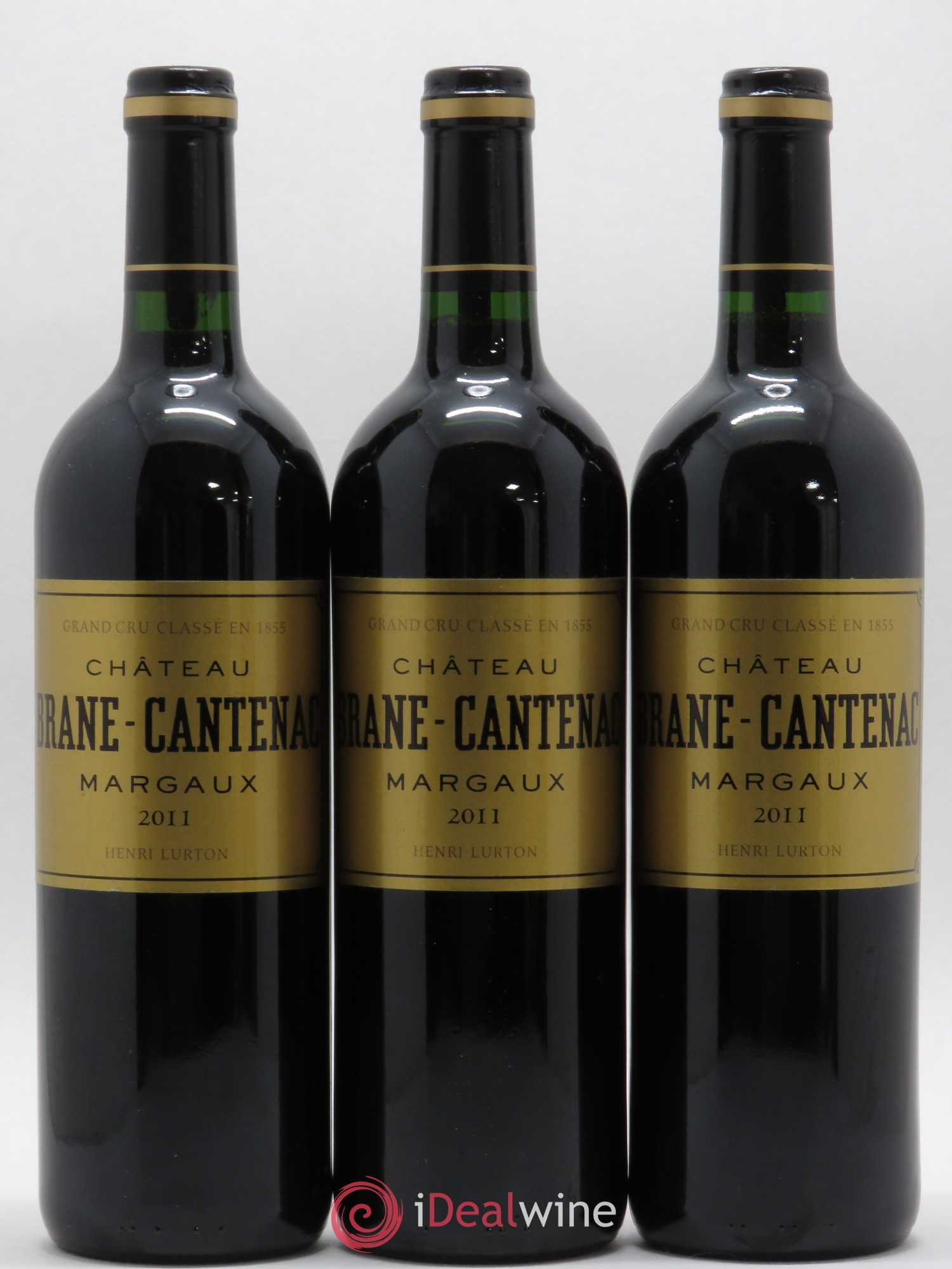 Château Brane Cantenac 2ème Grand Cru Classé 2011 - Lot de 3 bouteilles - 0