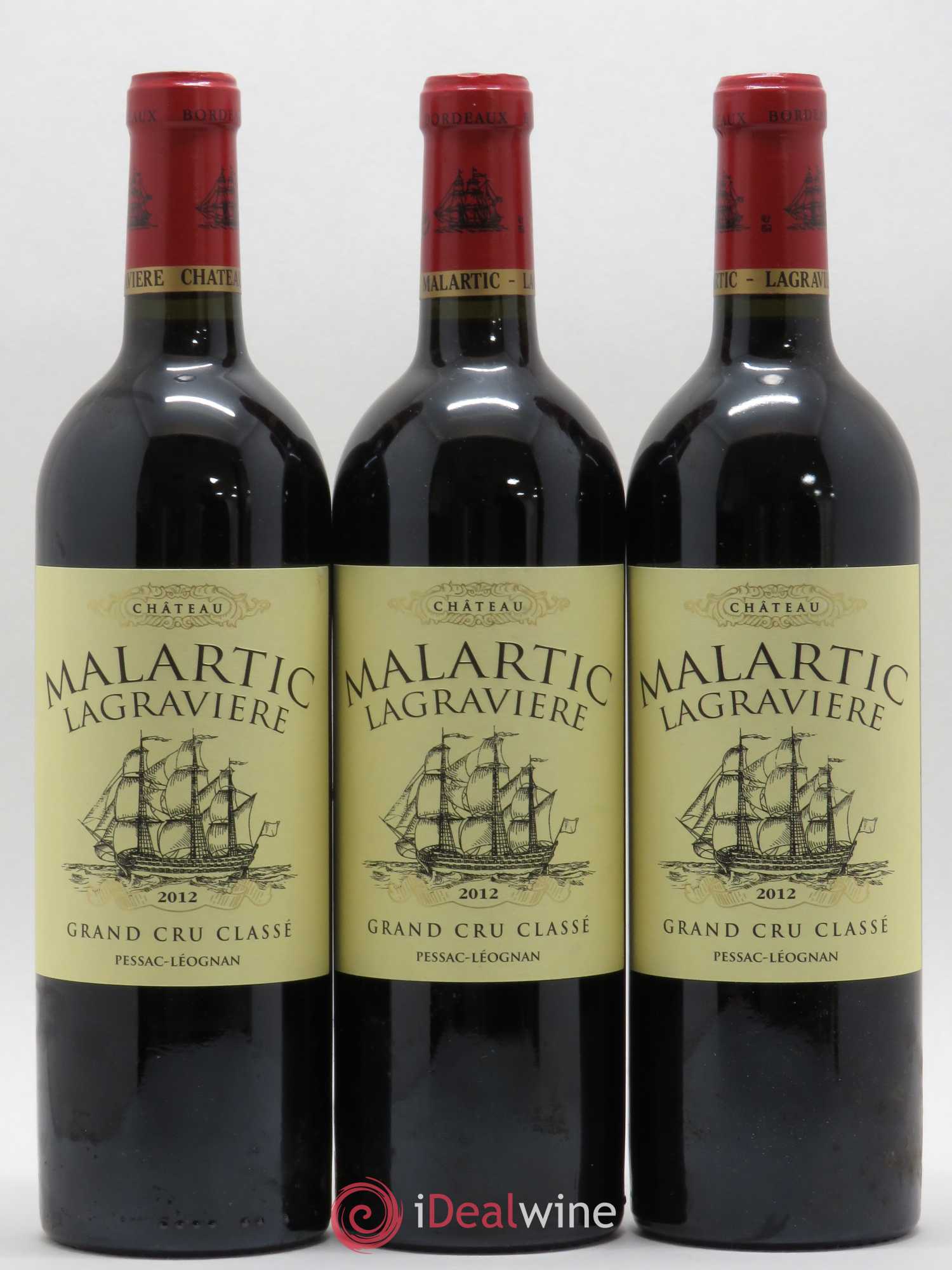 Château Malartic-Lagravière Cru Classé de Graves 2012 - Lot de 3 bouteilles - 0