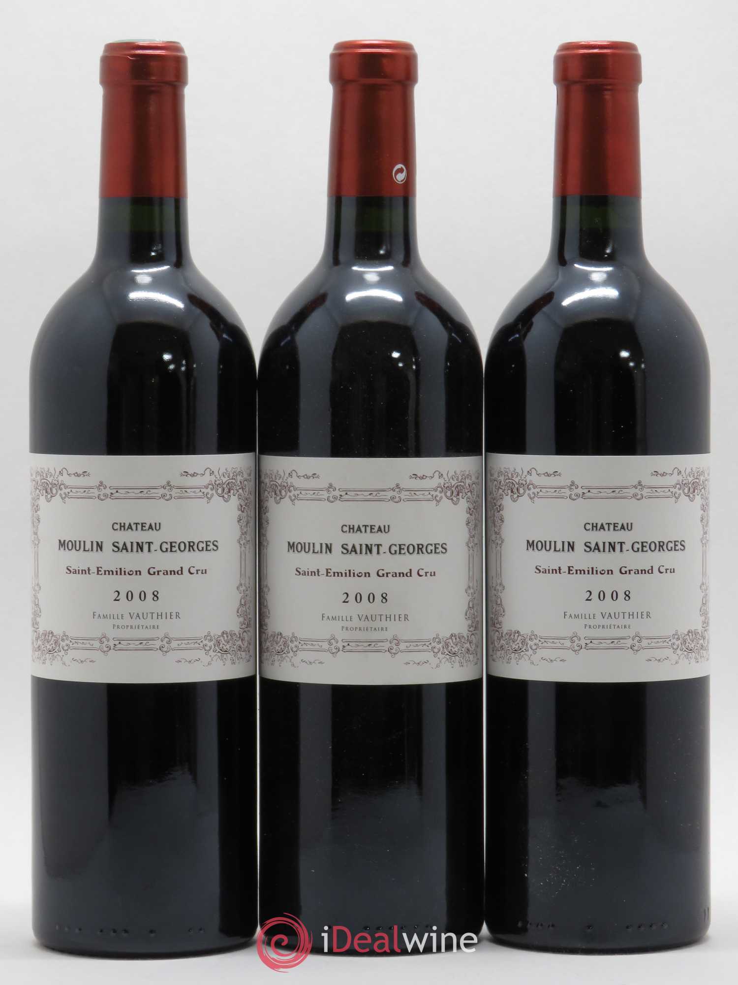 Château Moulin Saint Georges 2008 - Lot de 3 bouteilles - 0