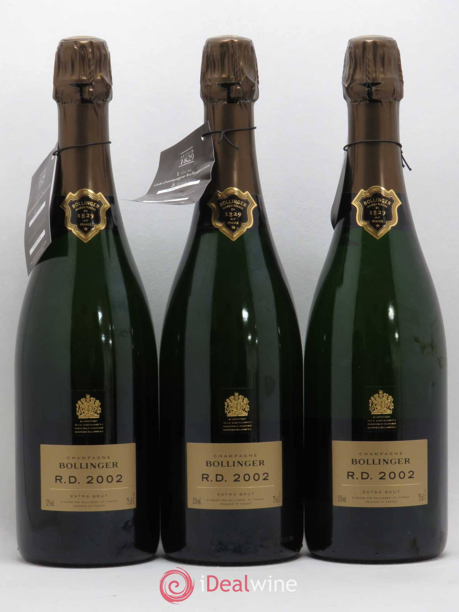 R.D. Extra-Brut Bollinger 2002 - Lot de 3 bouteilles - 0