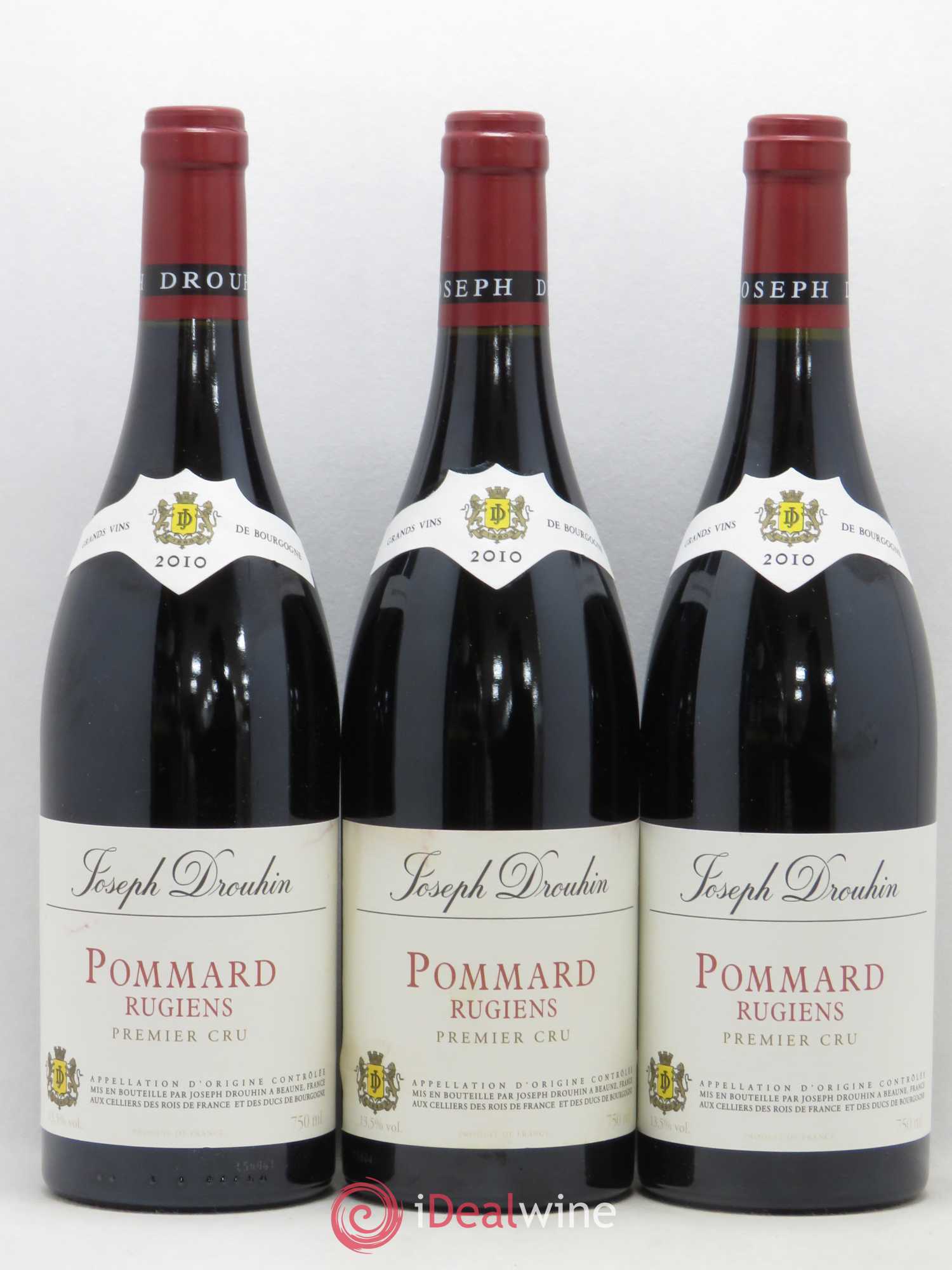 Pommard 1er Cru Rugiens Joseph Drouhin 2010 - Lot de 3 bouteilles - 0
