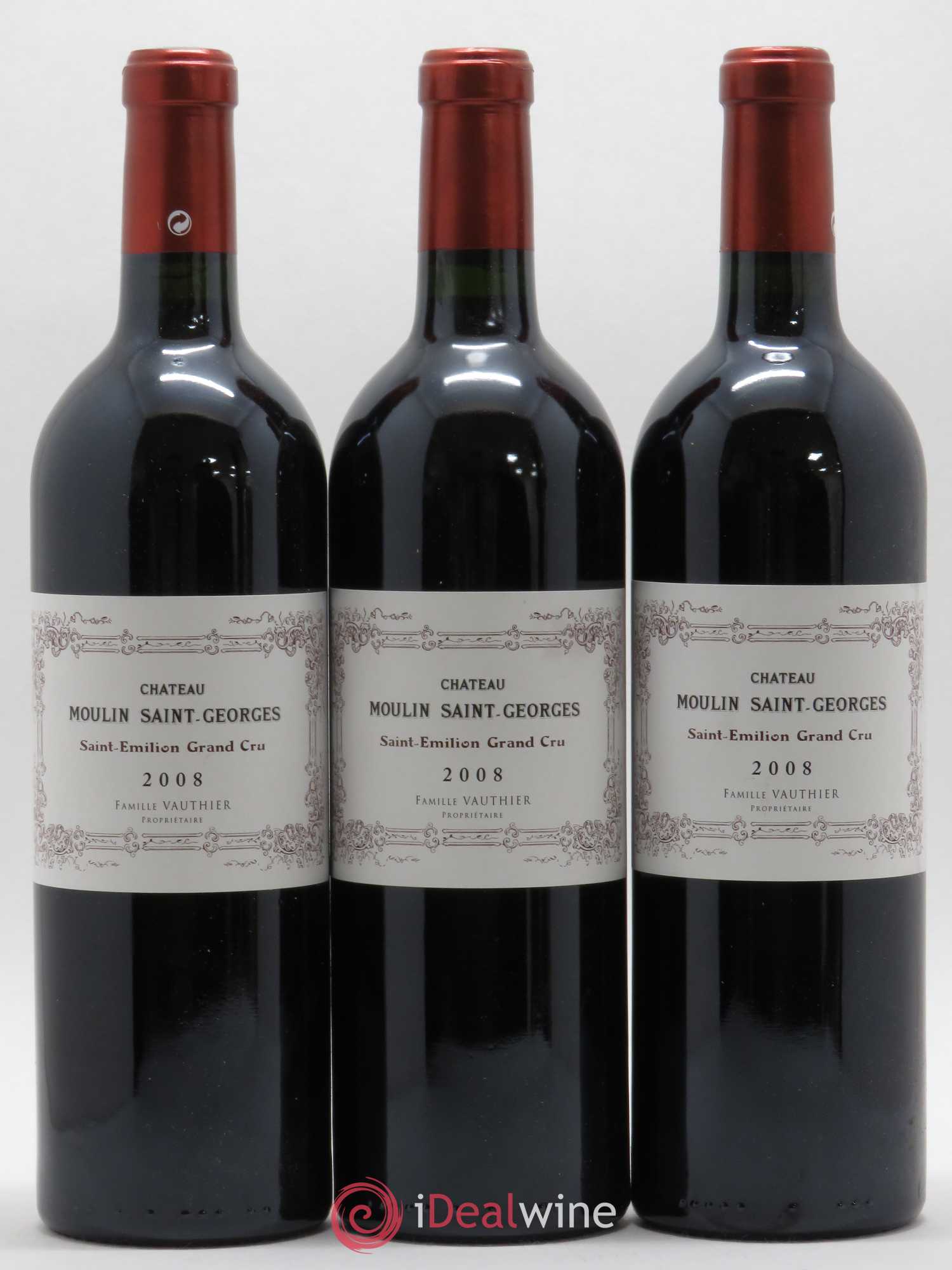 Château Moulin Saint Georges 2008 - Lot de 3 bouteilles - 0