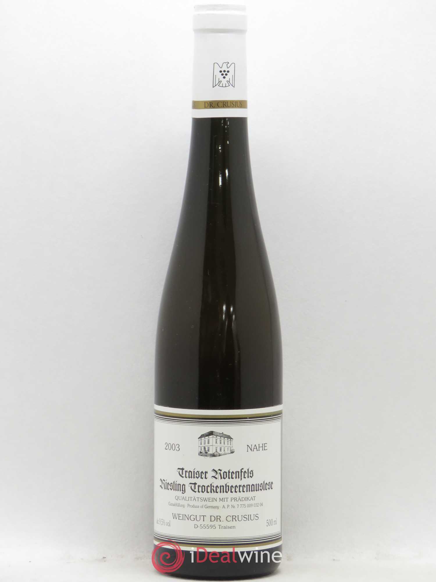 Allemagne Rheingau Nahe Traiser Rotenfels Riesling Trockenbeerenauslese Weingut Dr. Crusius 2003 - Posten von 1 Flasche - 0