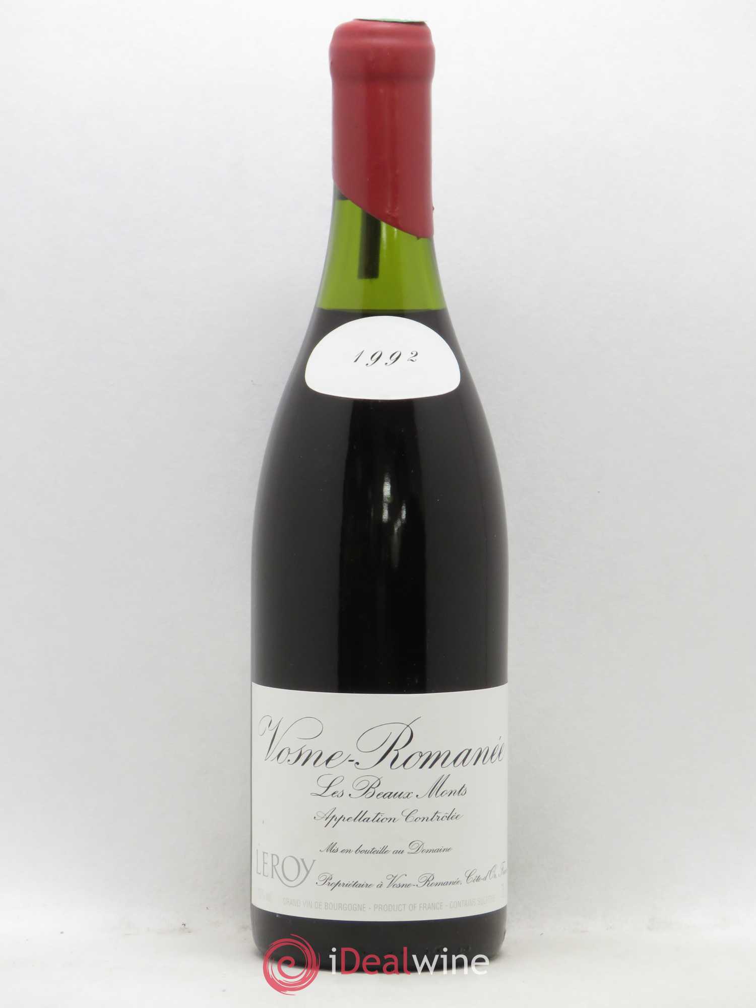 Vosne-Romanée 1er Cru Les Beaux-Monts Leroy (Domaine) 1992 - Lot de 1 bouteille - 0