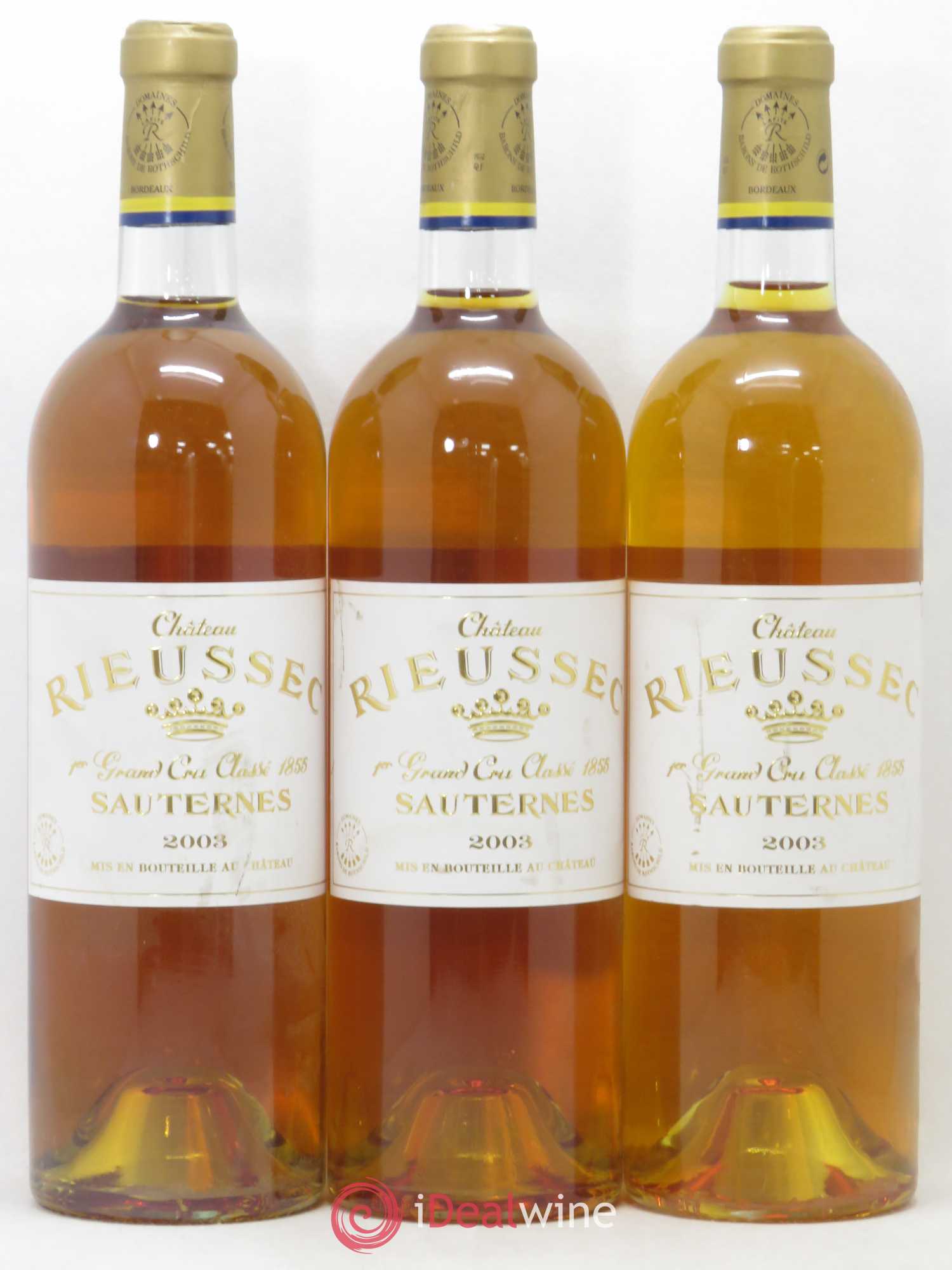Château Rieussec 1er Grand Cru Classé 2003 - Lotto di 3 bottiglie - 0