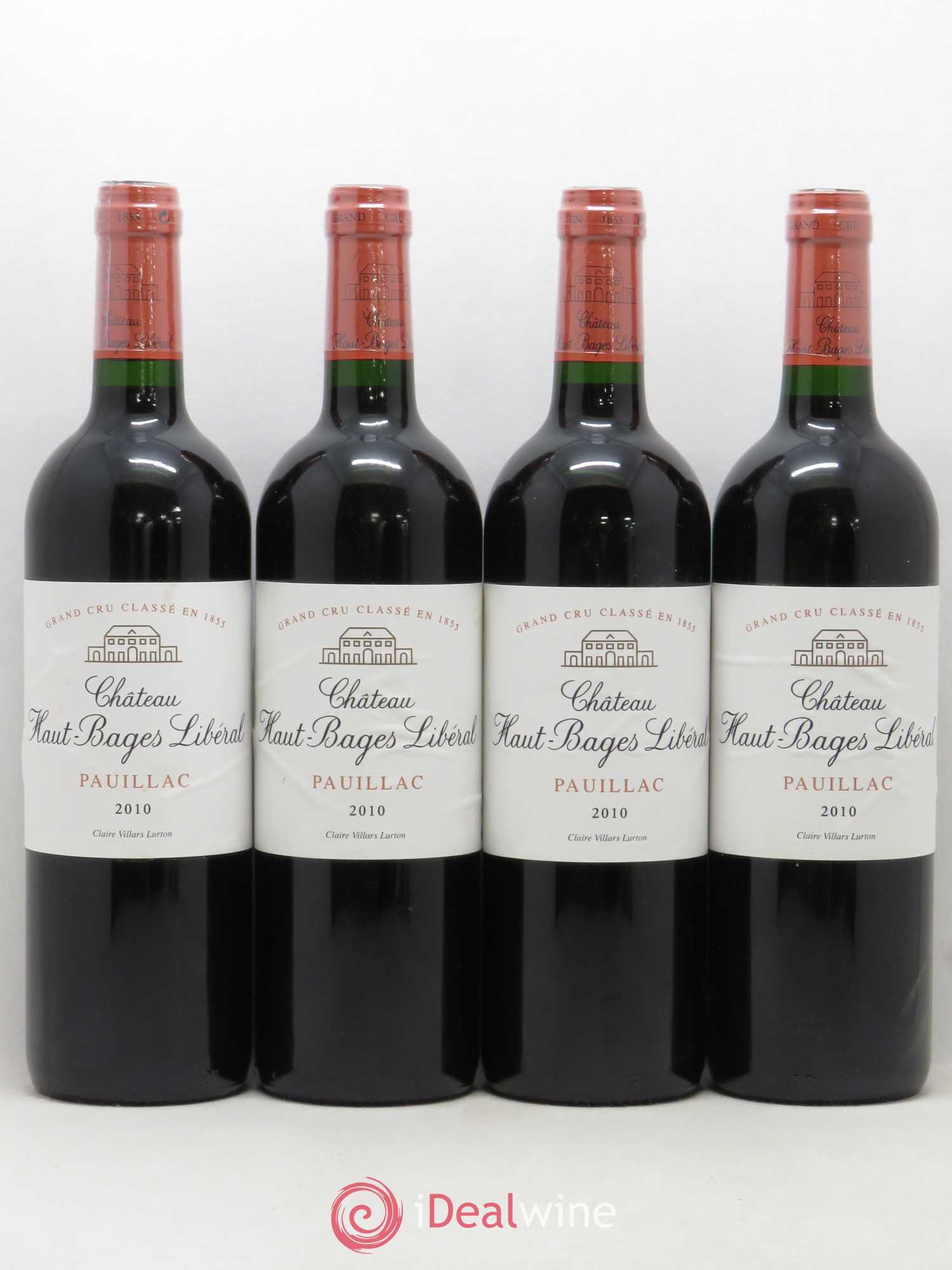 Château Haut Bages Libéral 5ème Grand Cru Classé 2010 - Lot de 4 bouteilles - 0