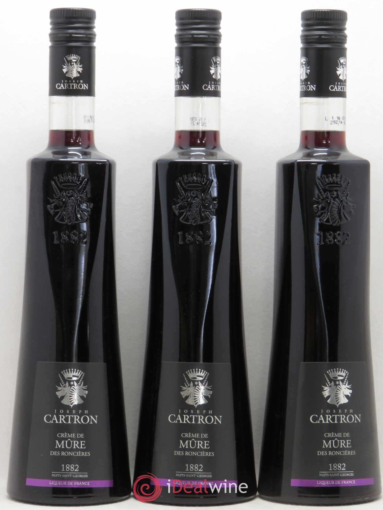 Alcools divers Crème de mûre Cartron - Posten von 3 Flaschen - 0