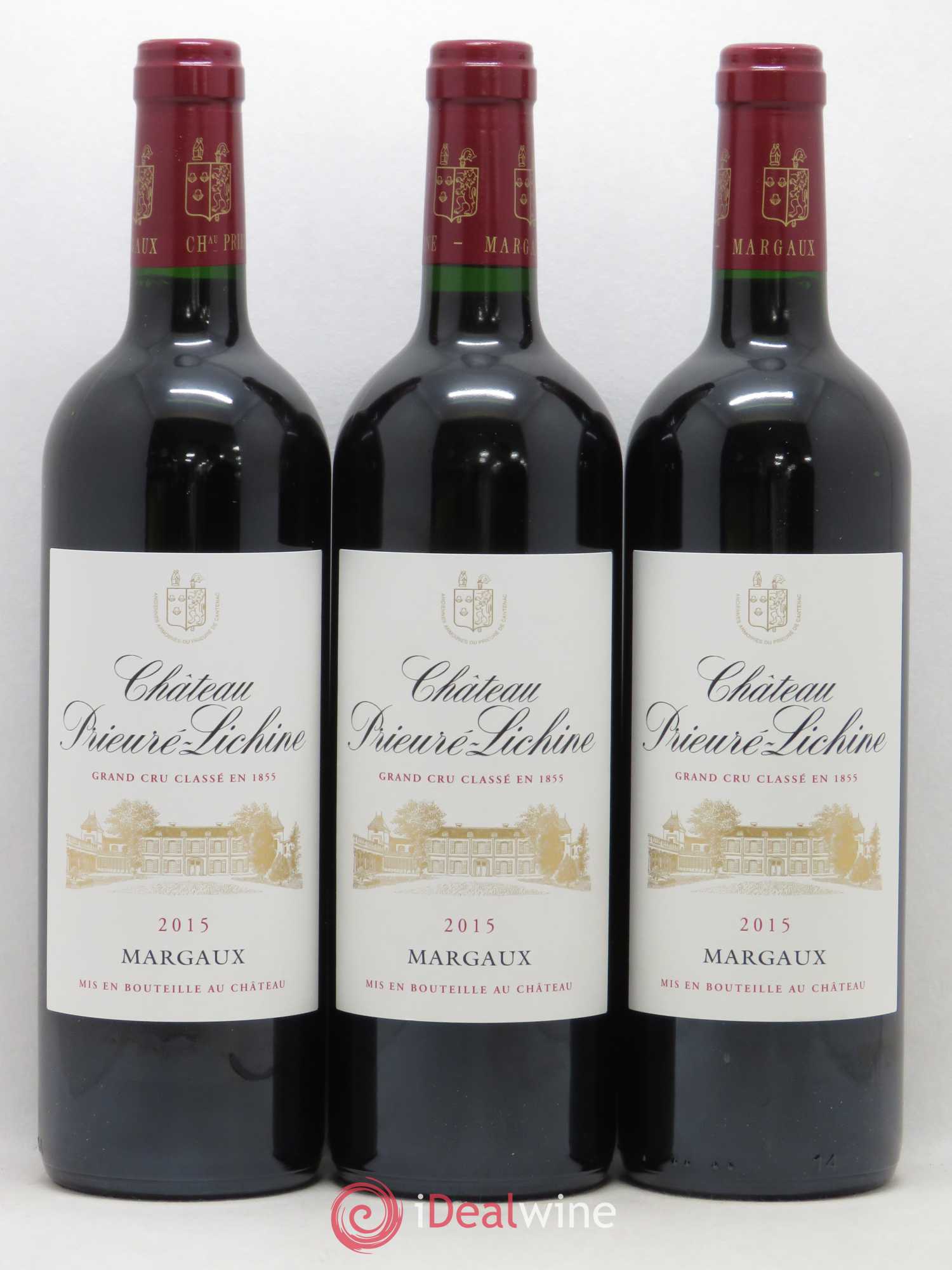 Château Prieuré Lichine 4ème Grand Cru Classé 2015 - Lot de 3 bouteilles - 0