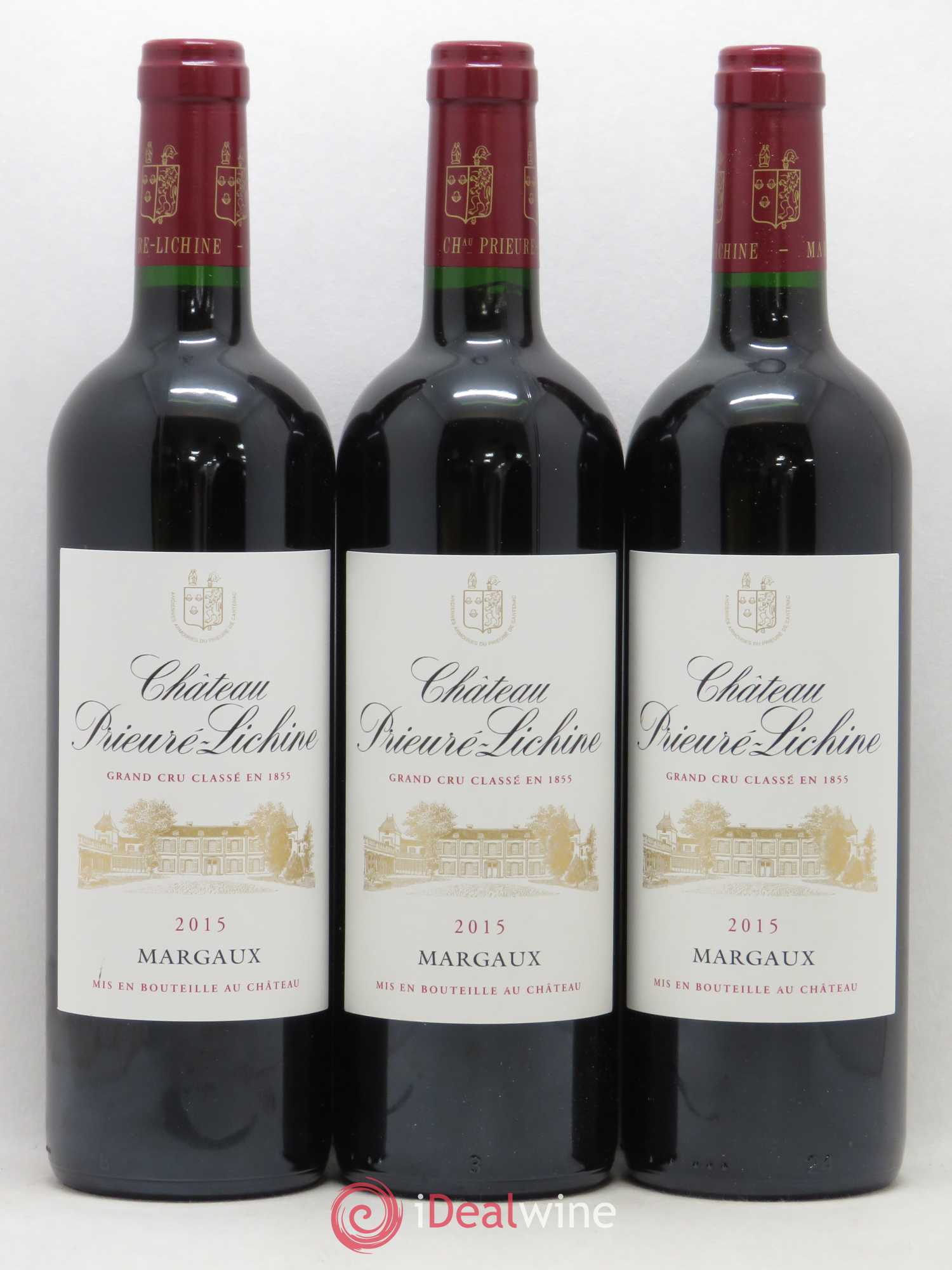 Château Prieuré Lichine 4ème Grand Cru Classé 2015 - Lot de 3 bouteilles - 0