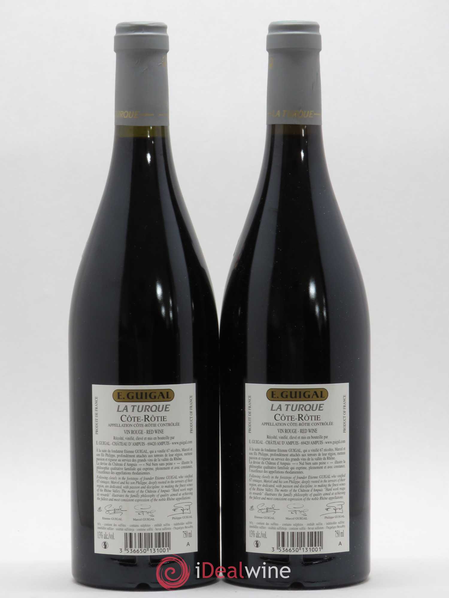 Côte-Rôtie La Turque Guigal 2011 - Lot of 2 bottles - 1
