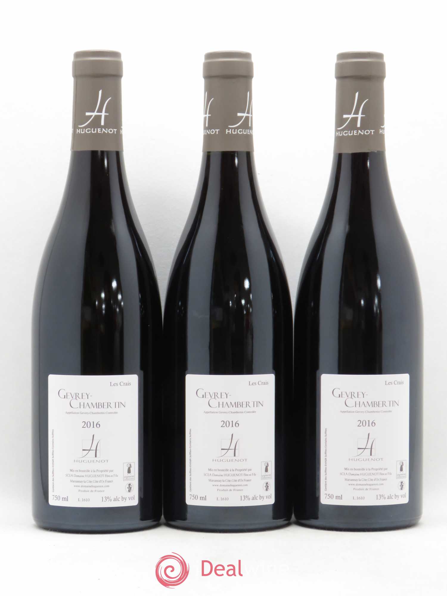 Gevrey-Chambertin Les Crais Huguenot 2016 - Posten von 3 Flaschen - 1